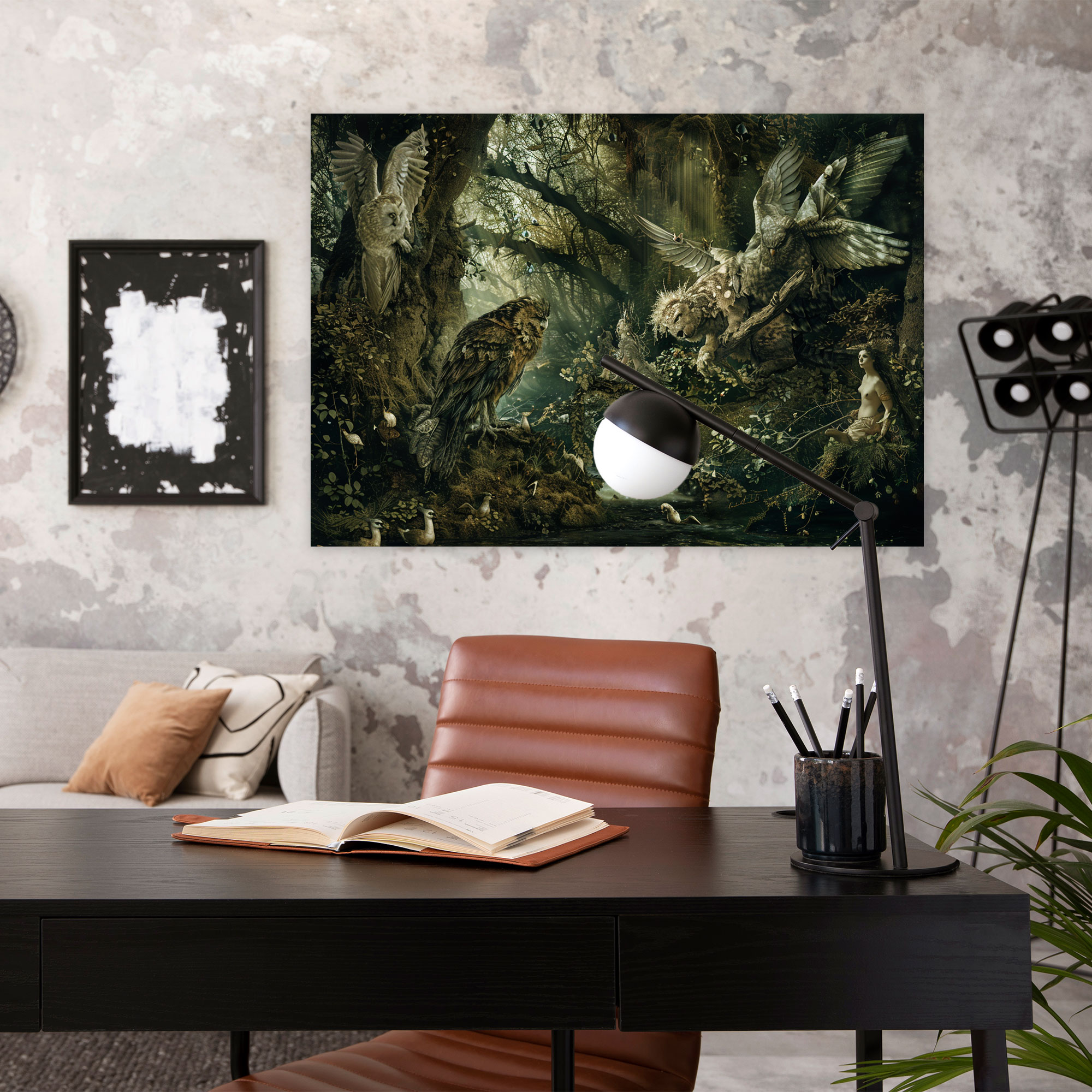 Pre-Raphaelite Brotherhood Wall Decoration - Mythical Creatures In Mystical Forest Canvas Print - Pre-Raphaelite Brotherhood, Home Decoration, Canvas Print, Canvas Wall Art