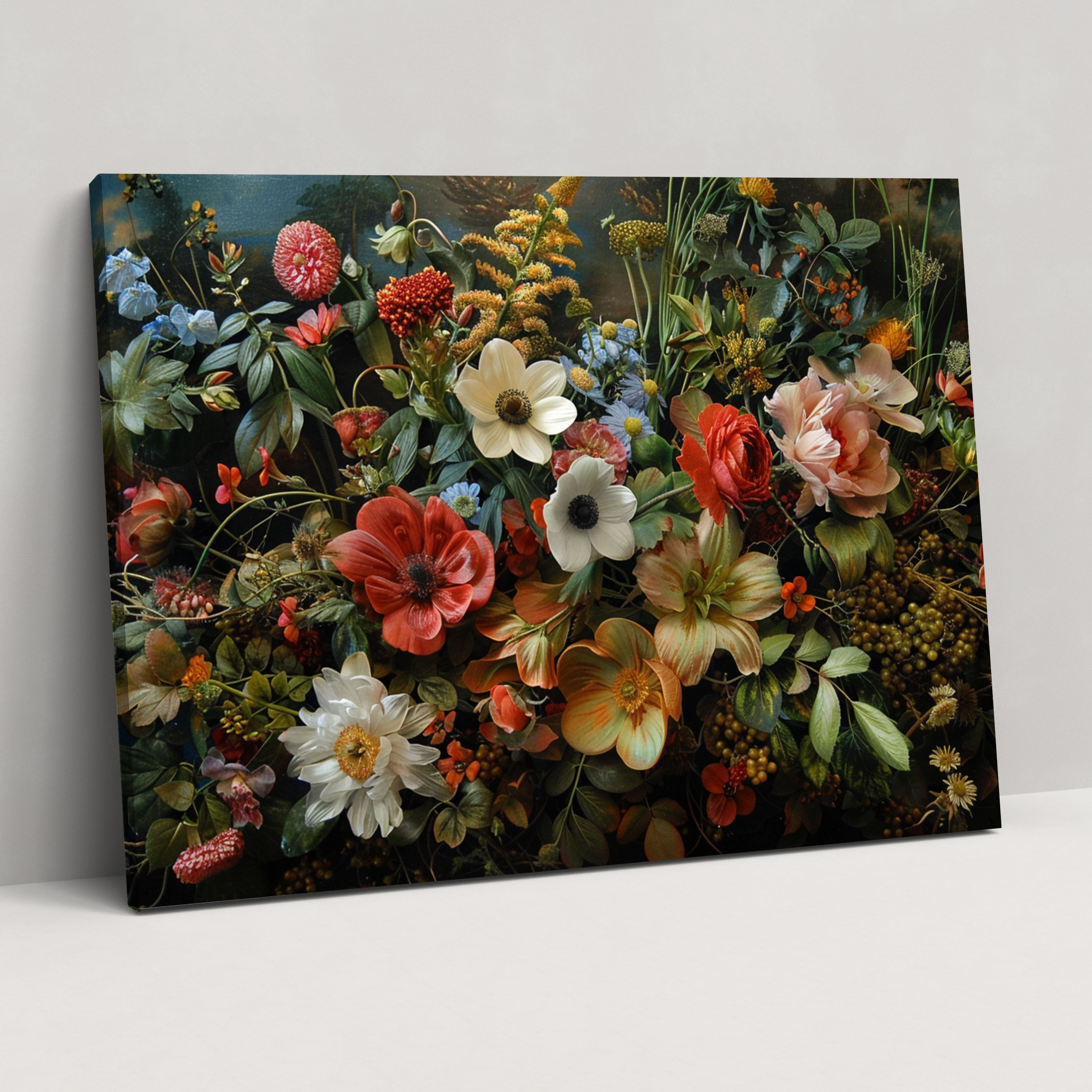 Pre-Raphaelite Brotherhood Floral Canvas Print - Pre-Raphaelite Brotherhood, Wall Art, Canvas Wall Art, Canvas