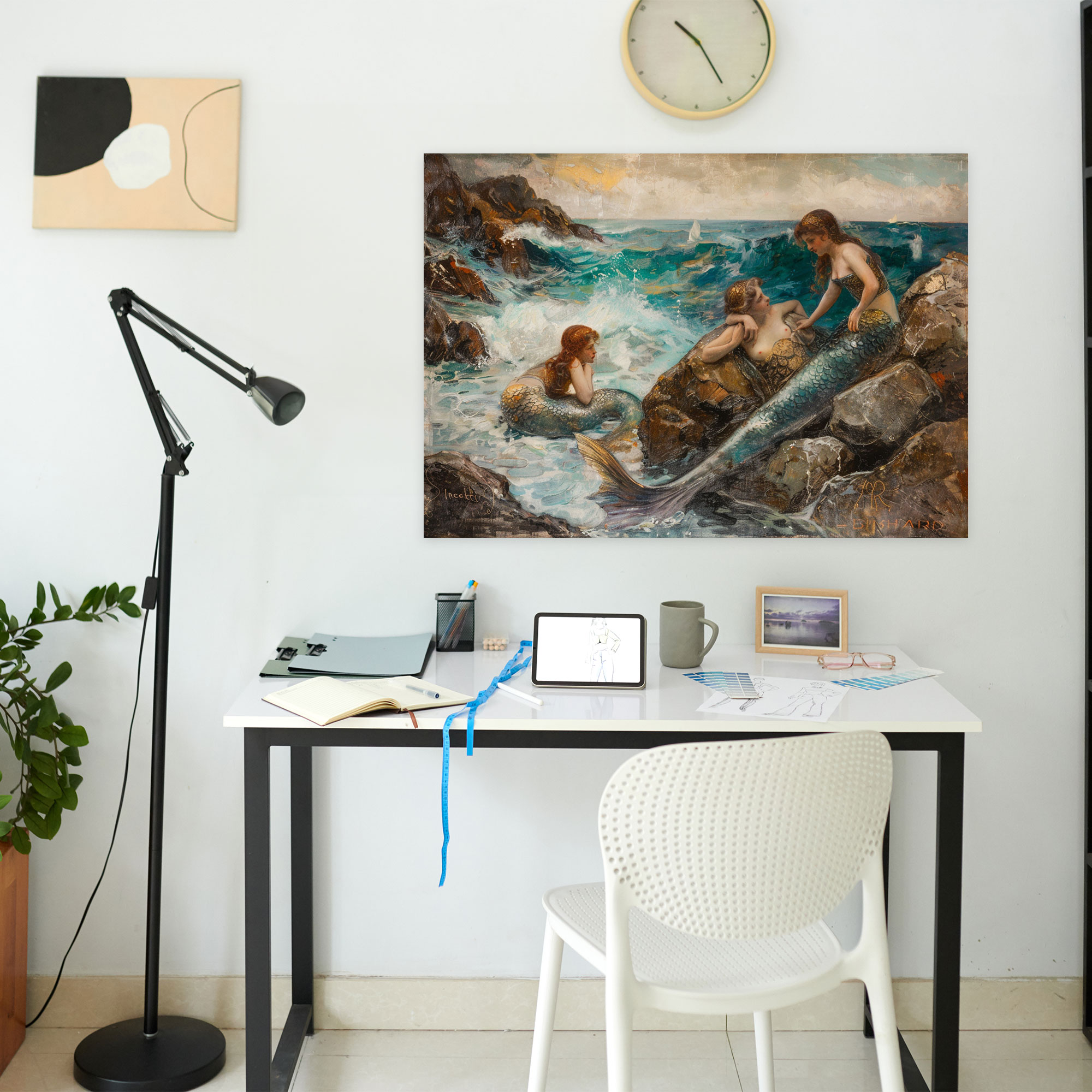 Pre-Raphaelite Brotherhood Mermaid Wall Art - Pre-Raphaelite Brotherhood, Pre-Raphaelite Brotherhood, Canvas Wall Art, Home Decoration