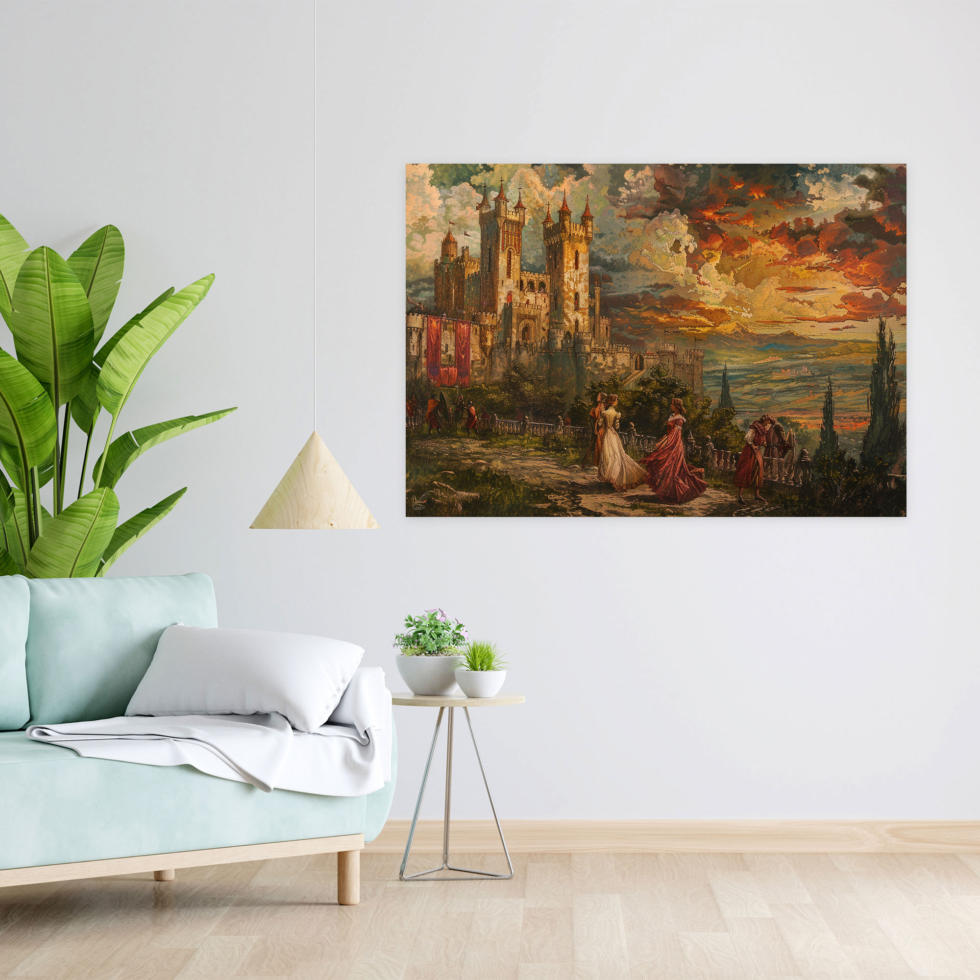 Medieval Castle Pre-Raphaelite Brotherhood Canvas Print - Pre-Raphaelite Brotherhood, Wall Decoration, Canvas, Pre-Raphaelite Brotherhood