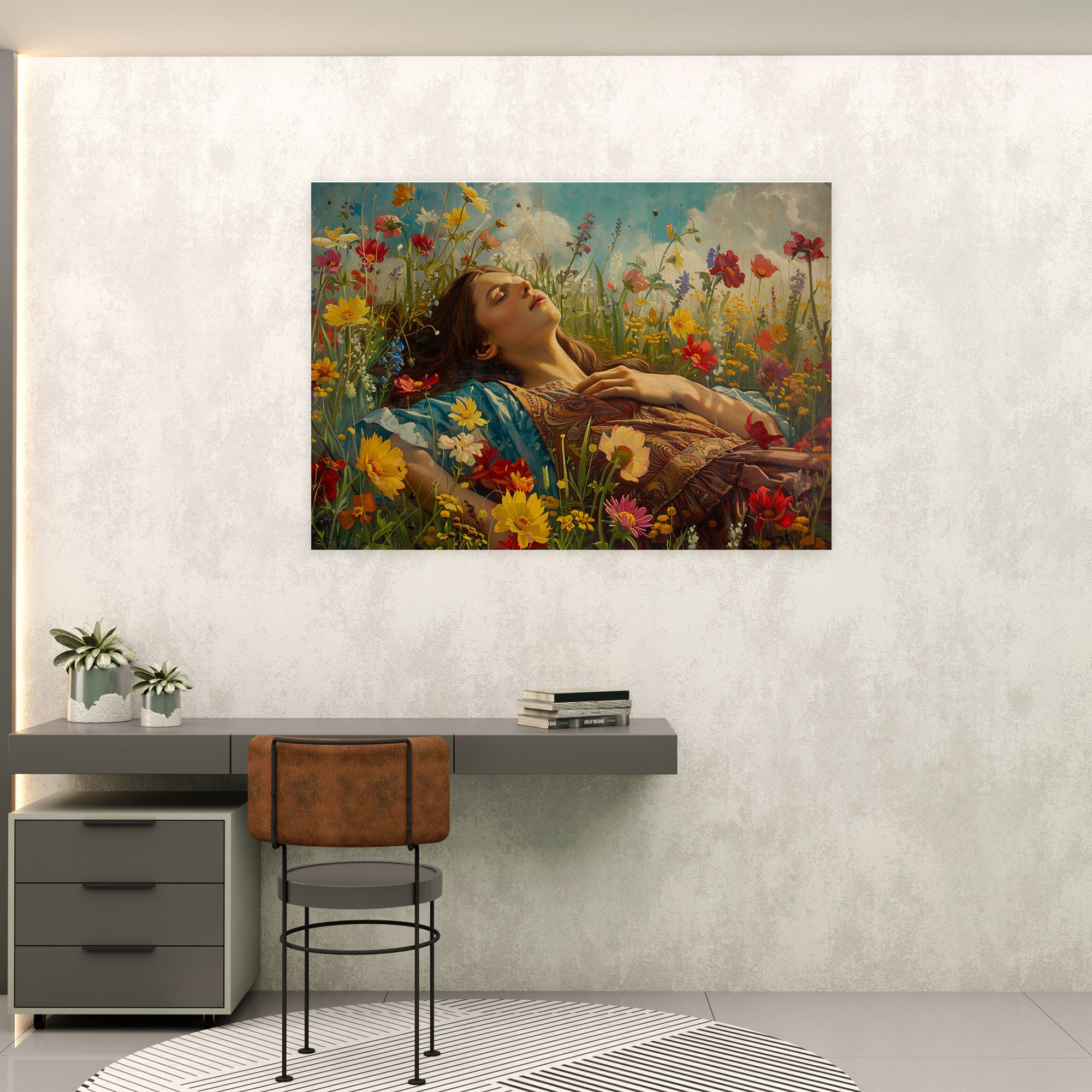 Dreamy Meadow Pre-Raphaelite Brotherhood Wall Art - Pre-Raphaelite Brotherhood, Pre-Raphaelite Brotherhood, Canvas Wall Art, Wall Decoration
