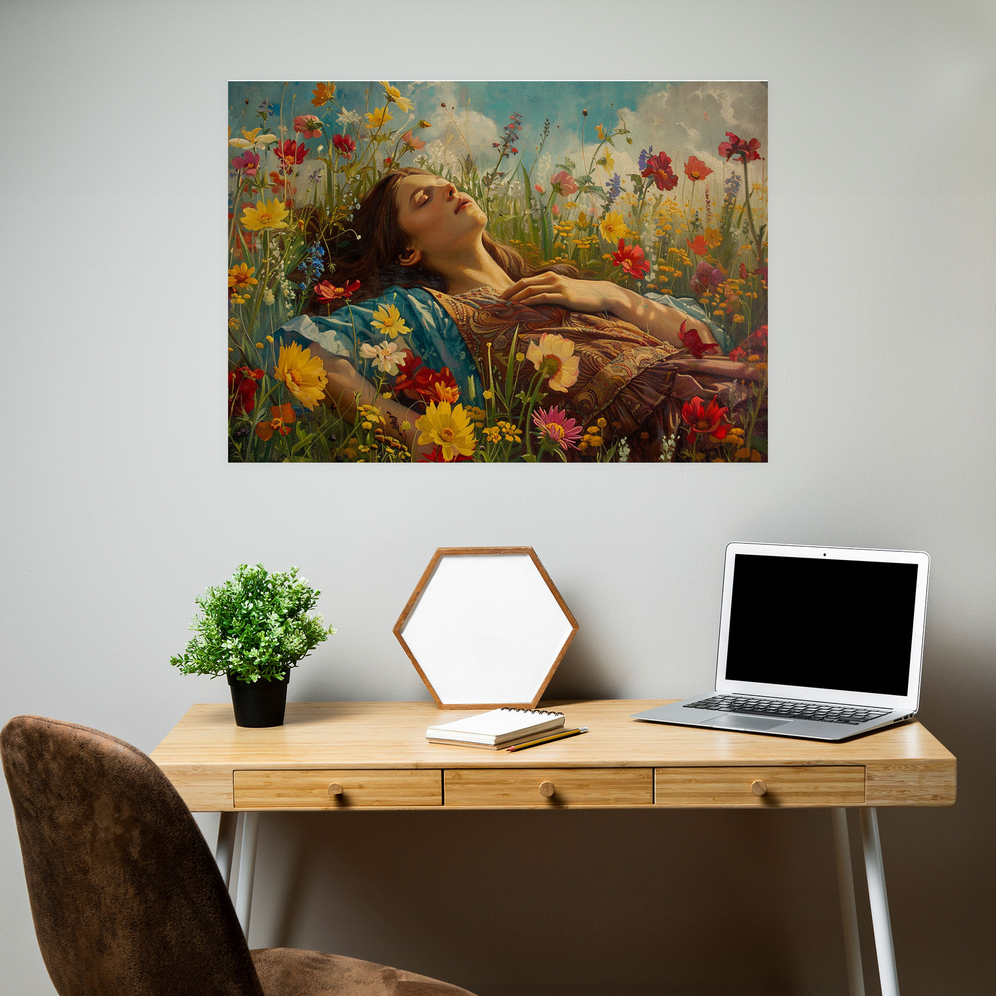 Dreamy Meadow Pre-Raphaelite Brotherhood Wall Art - Pre-Raphaelite Brotherhood, Pre-Raphaelite Brotherhood, Canvas Wall Art, Wall Decoration