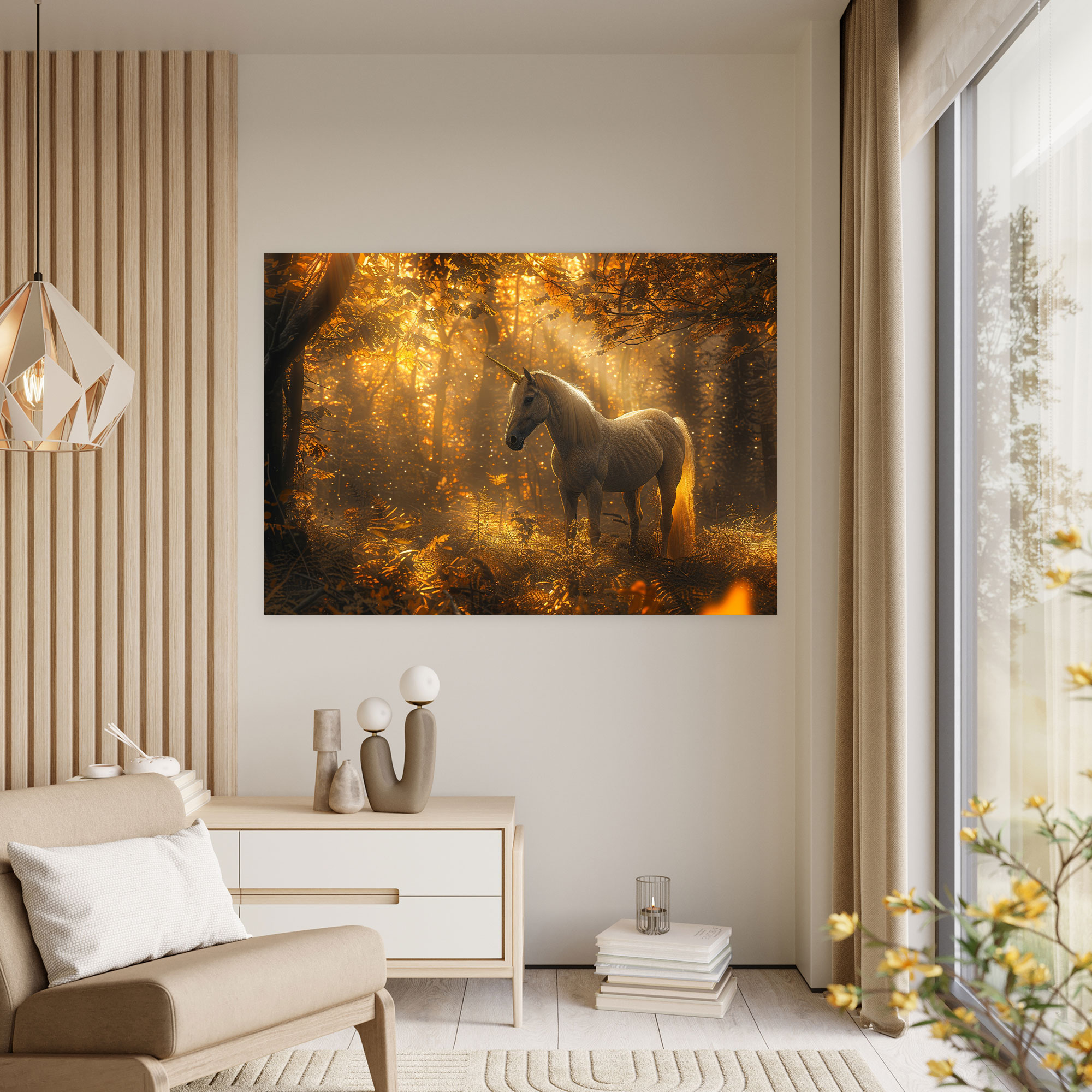 Majestic Unicorn Pre-Raphaelite Brotherhood Canvas Print - Pre-Raphaelite Brotherhood, Canvas, Home Decoration, Pre-Raphaelite Brotherhood