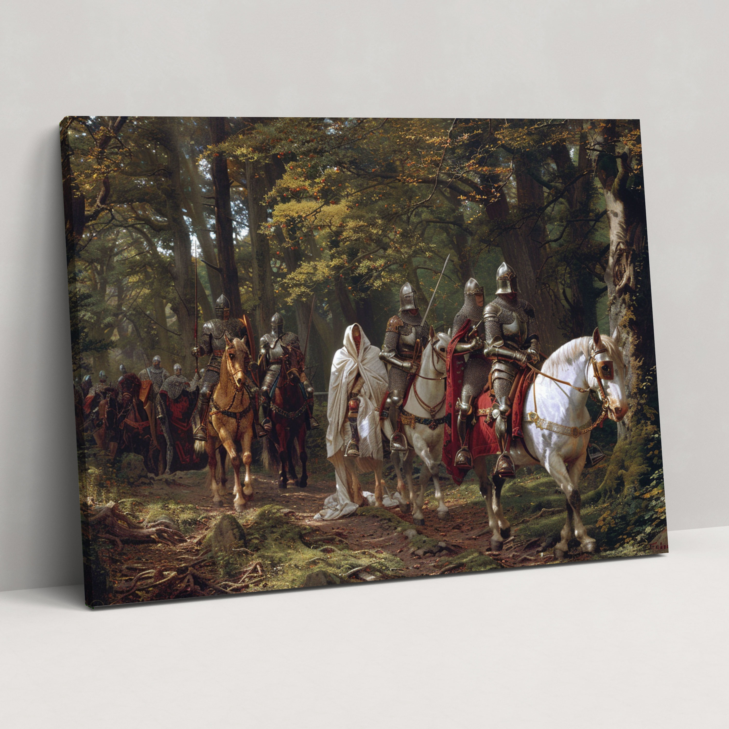 Pre-Raphaelite Brotherhood Knights Quest Wall Decoration - Pre-Raphaelite Brotherhood, Canvas Wall Art, Canvas, Wall Decoration