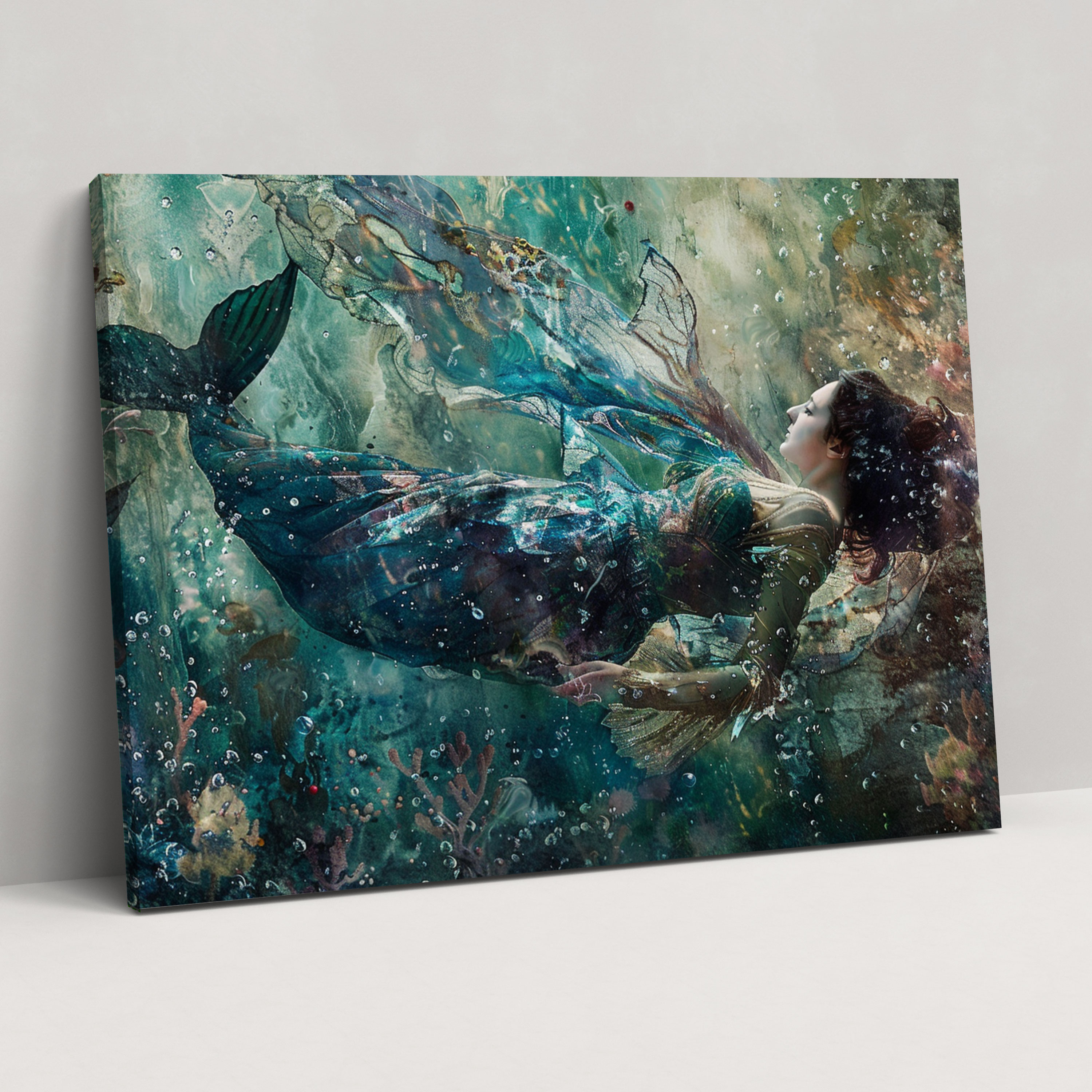 Pre-Raphaelite Brotherhood Mystical Mermaid Wall Art - Pre-Raphaelite Brotherhood, Canvas, Mermaid, Pre-Raphaelite Brotherhood