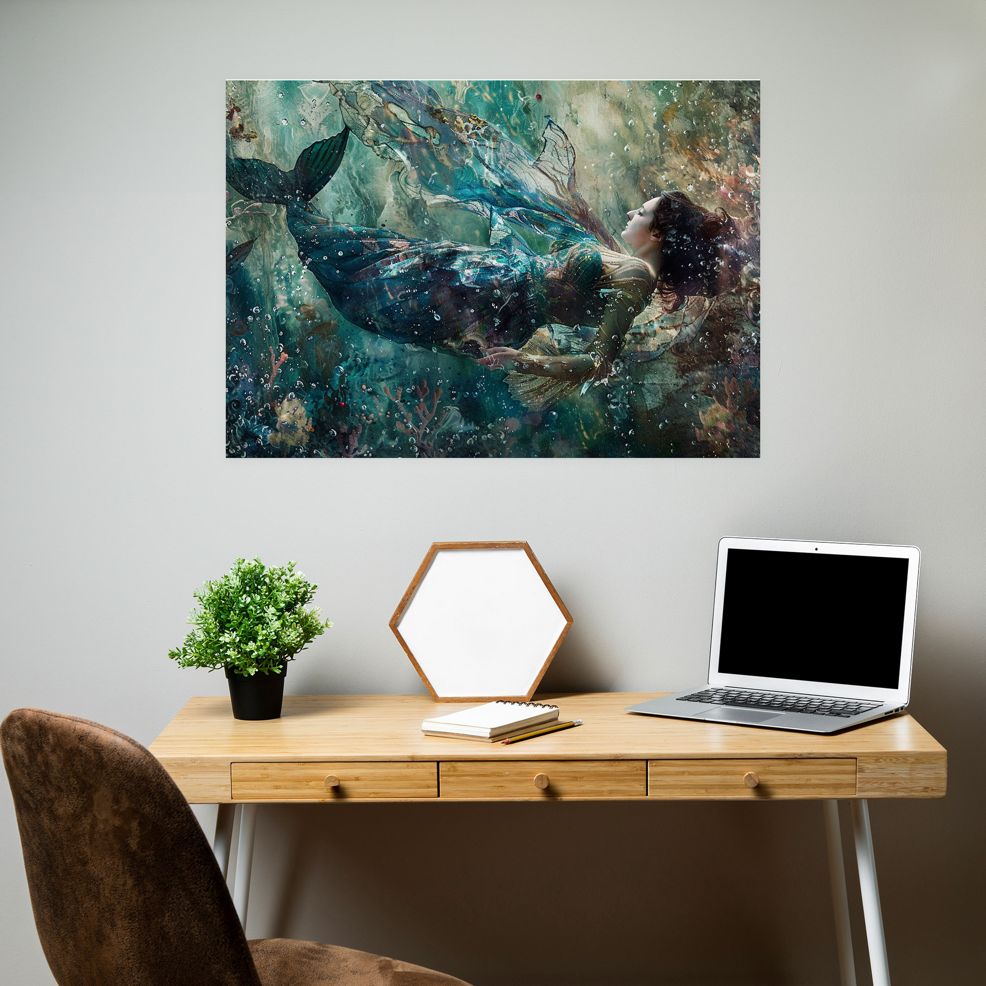 Pre-Raphaelite Brotherhood Mystical Mermaid Wall Art - Pre-Raphaelite Brotherhood, Canvas, Mermaid, Pre-Raphaelite Brotherhood