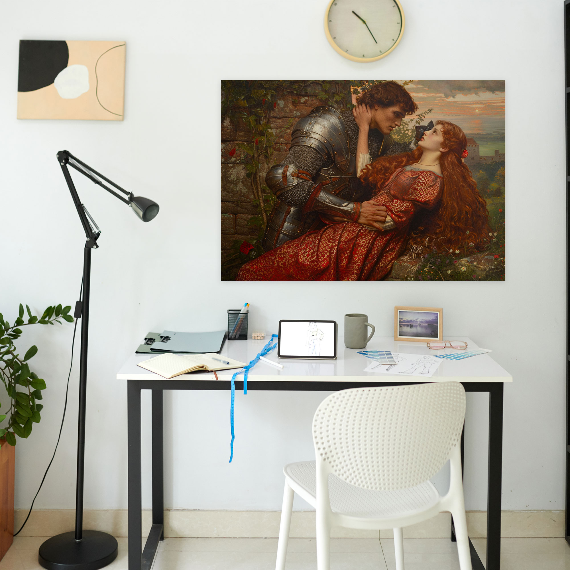 Pre-Raphaelite Brotherhood Knight Rescue Canvas Print - Pre-Raphaelite Brotherhood, Home Decoration, Canvas Print, Damsel In Distress