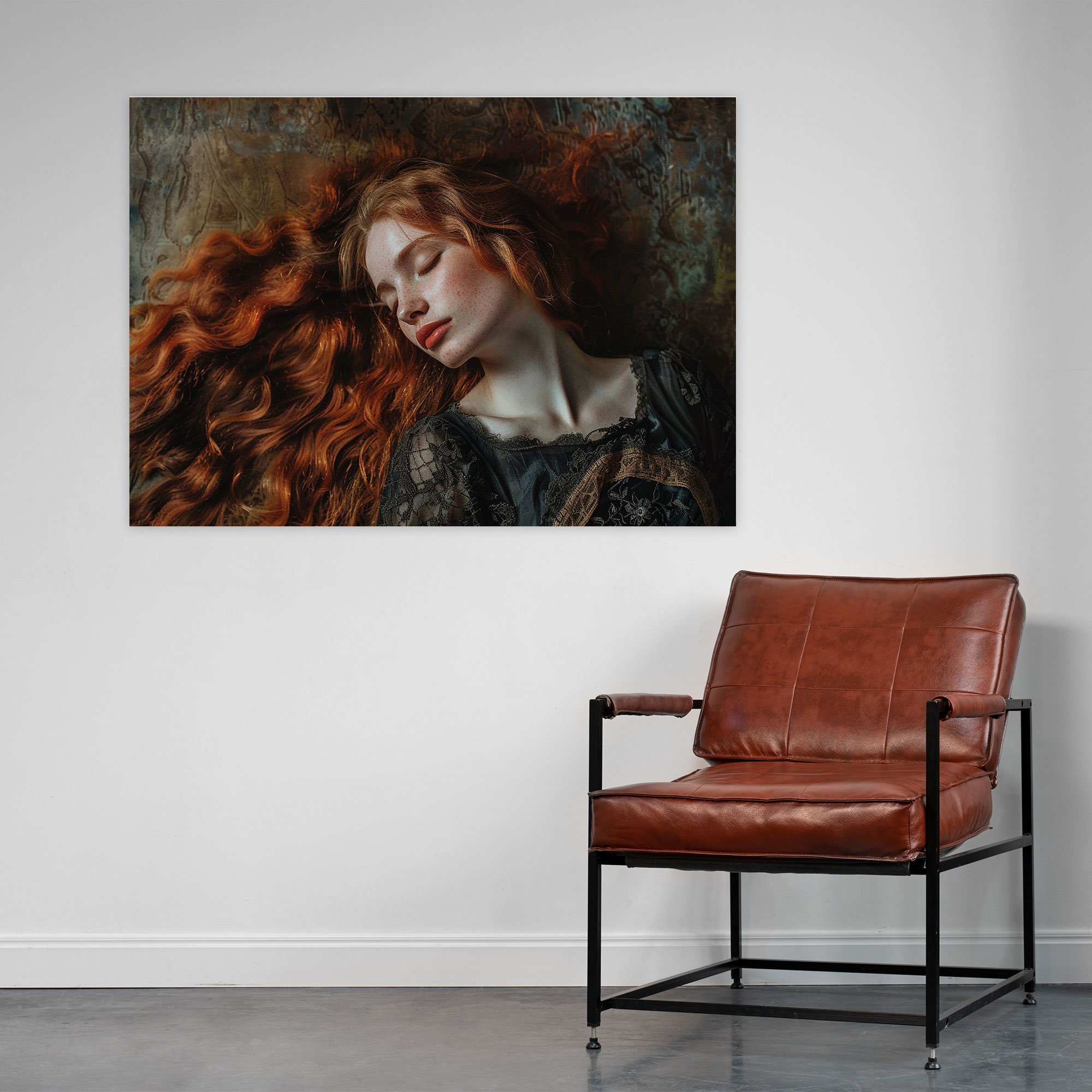 Pre-Raphaelite Brotherhood Haunting Portrait Canvas Print - Pre-Raphaelite Brotherhood, Canvas Print, Pre-Raphaelite Brotherhood, Woman
