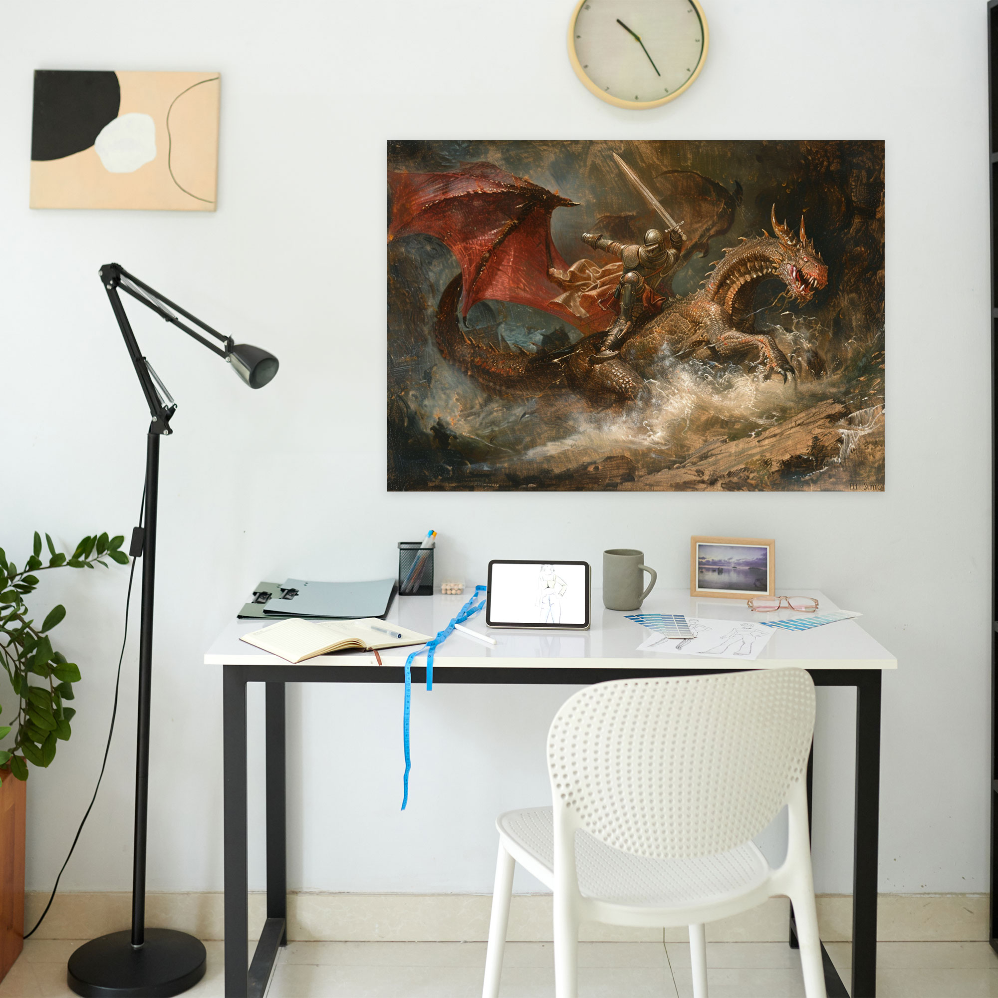 Pre-Raphaelite Brotherhood Dragon Canvas Print - Pre-Raphaelite Brotherhood, Wall Decoration, Pre-Raphaelite Brotherhood, Canvas