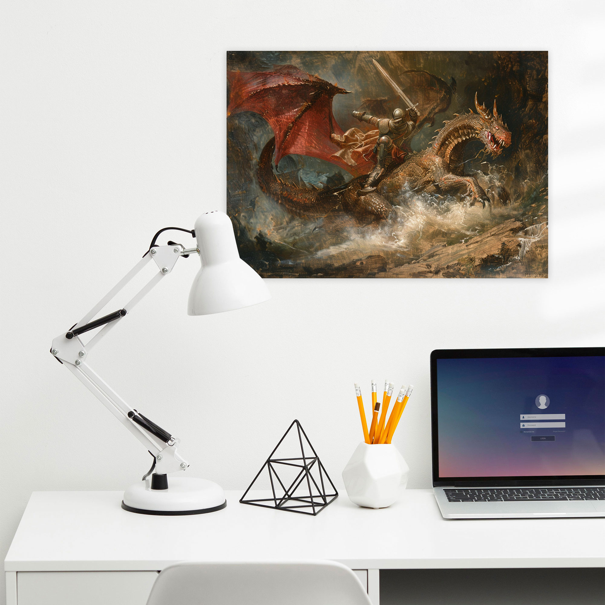 Pre-Raphaelite Brotherhood Dragon Canvas Print - Pre-Raphaelite Brotherhood, Wall Decoration, Pre-Raphaelite Brotherhood, Canvas