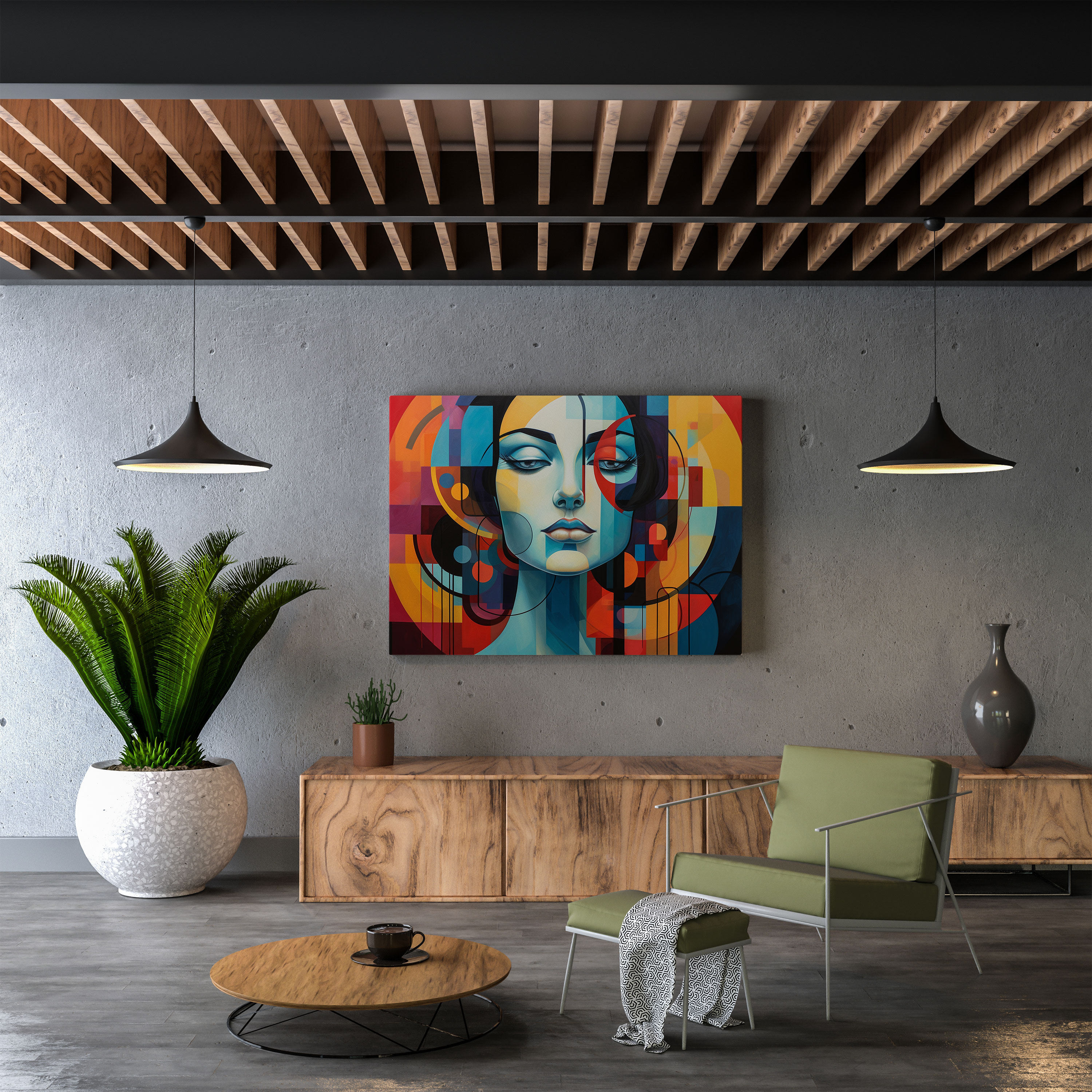 Abstract Portrait Wall Art - Portrait, Canvas Print, Abstract Art, Wall Art