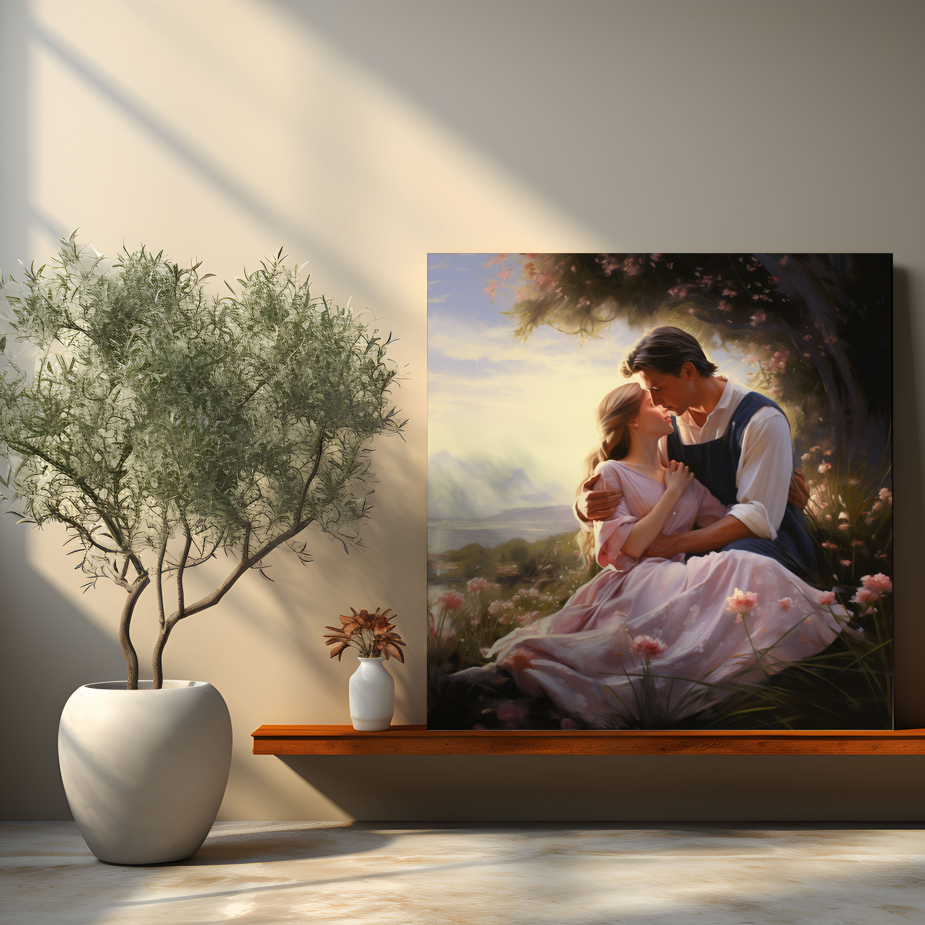 Romantic Couple Canvas Print - Portrait, Home Decoration, Canvas Print, Romantic Art