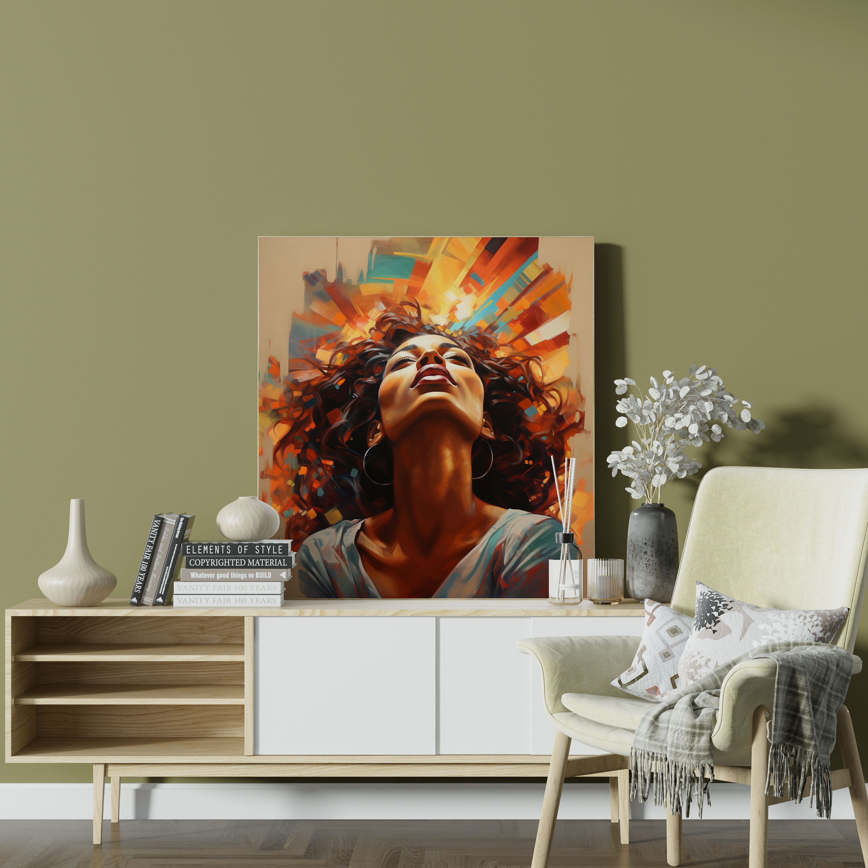Empowering Woman Wall Art - Portrait, Feminine Art, Wall Decoration, Canvas Print