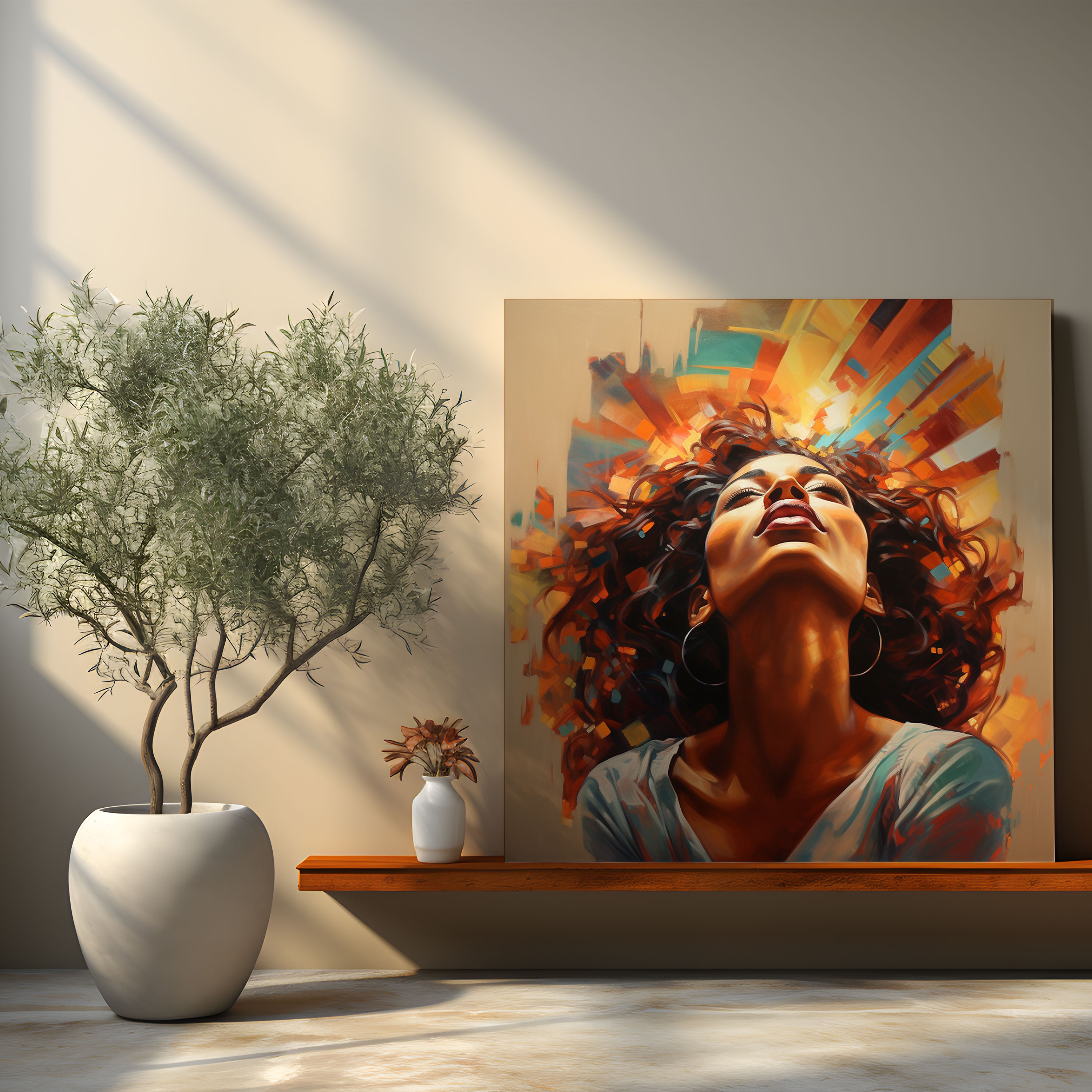 Empowering Woman Wall Art - Portrait, Feminine Art, Wall Decoration, Canvas Print
