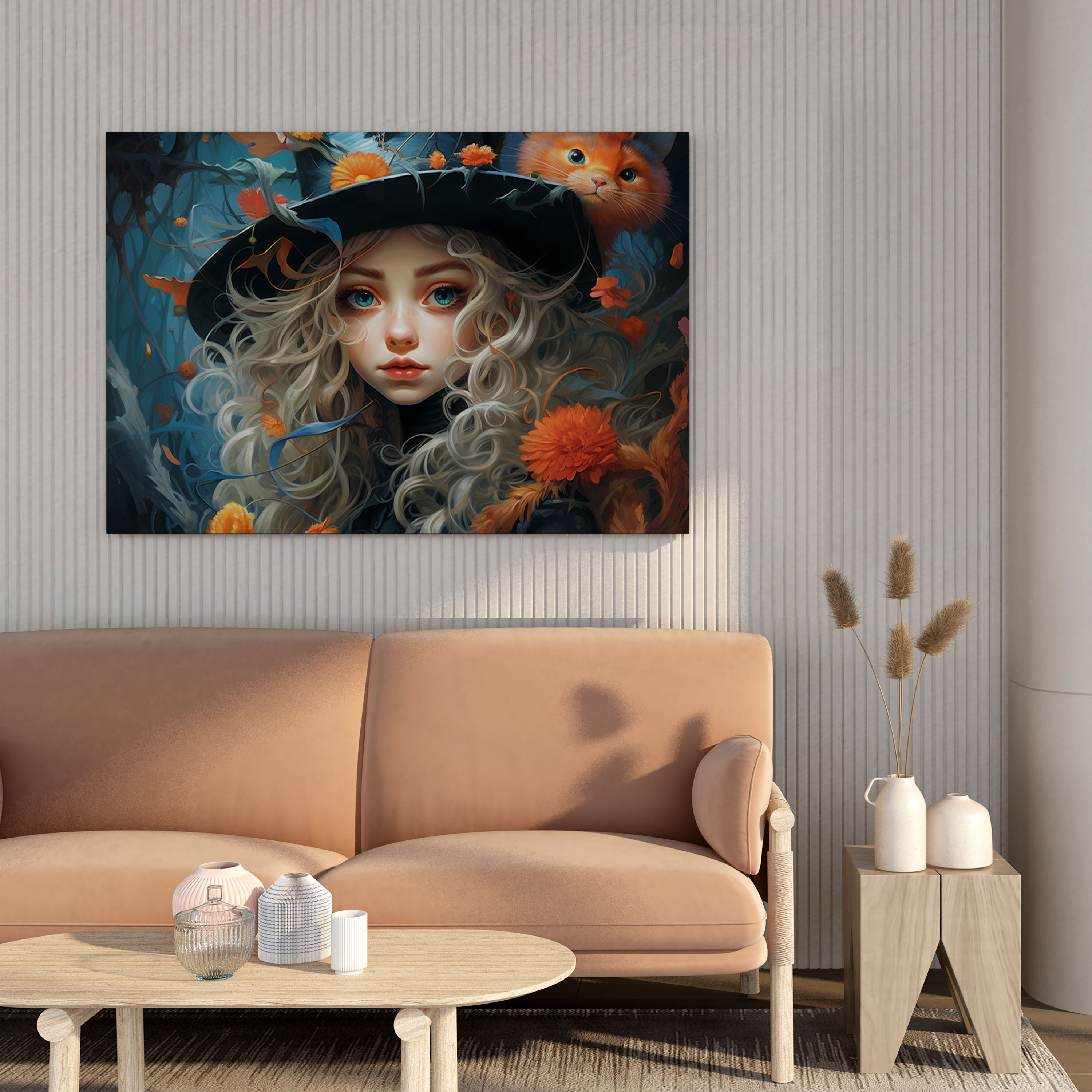 Whimsical Portrait Wall Decoration - Portrait, Whimsical Art, Canvas Print, Home Decoration