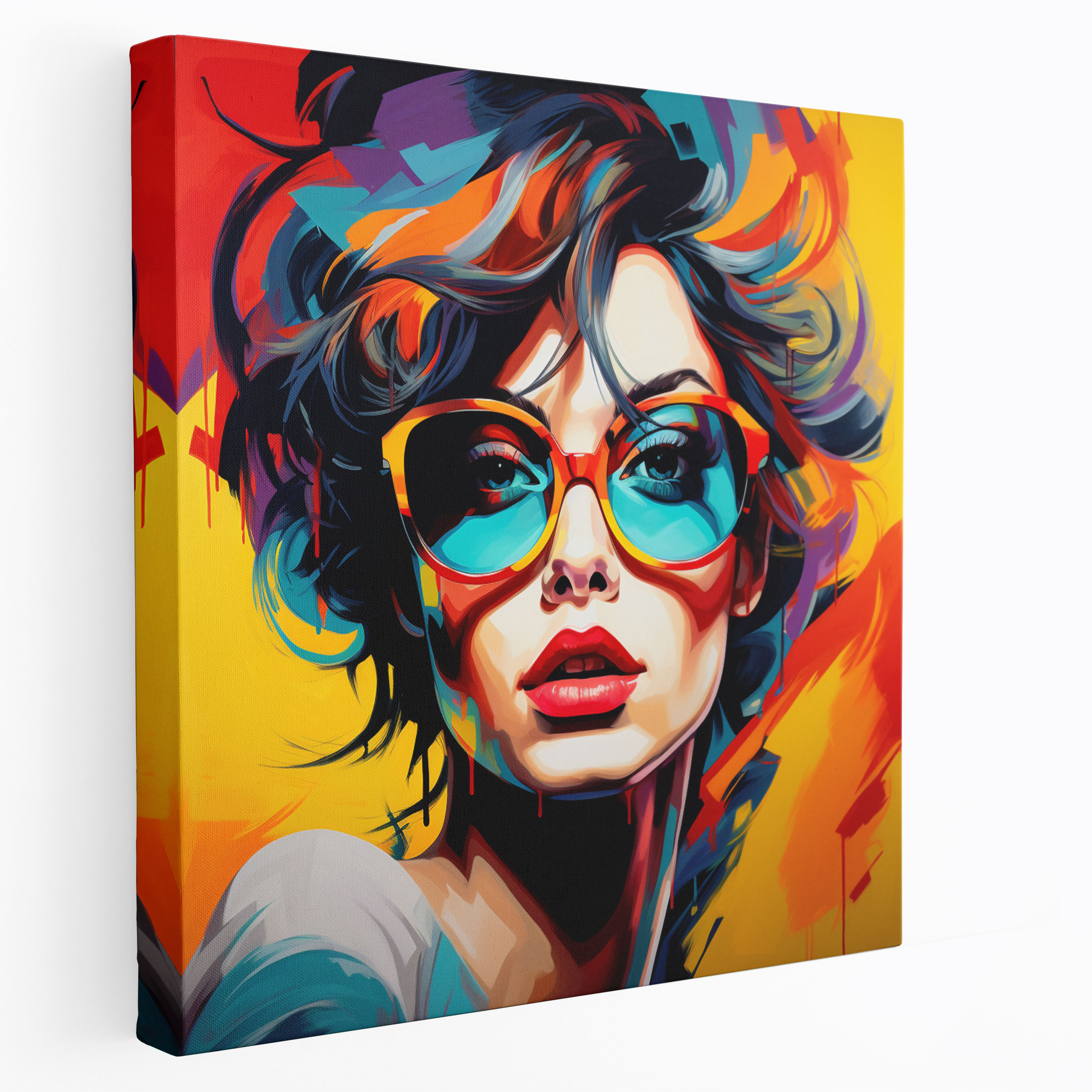 Pop Art Portrait Canvas Print - Portrait, Bold Colors, Canvas Print, Wall Decoration