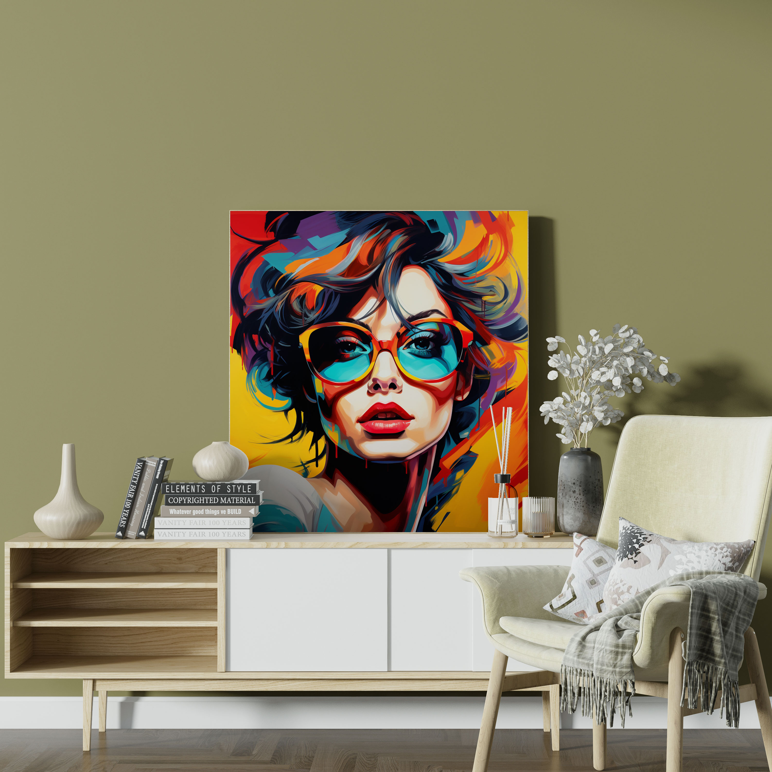 Pop Art Portrait Canvas Print - Portrait, Bold Colors, Canvas Print, Wall Decoration