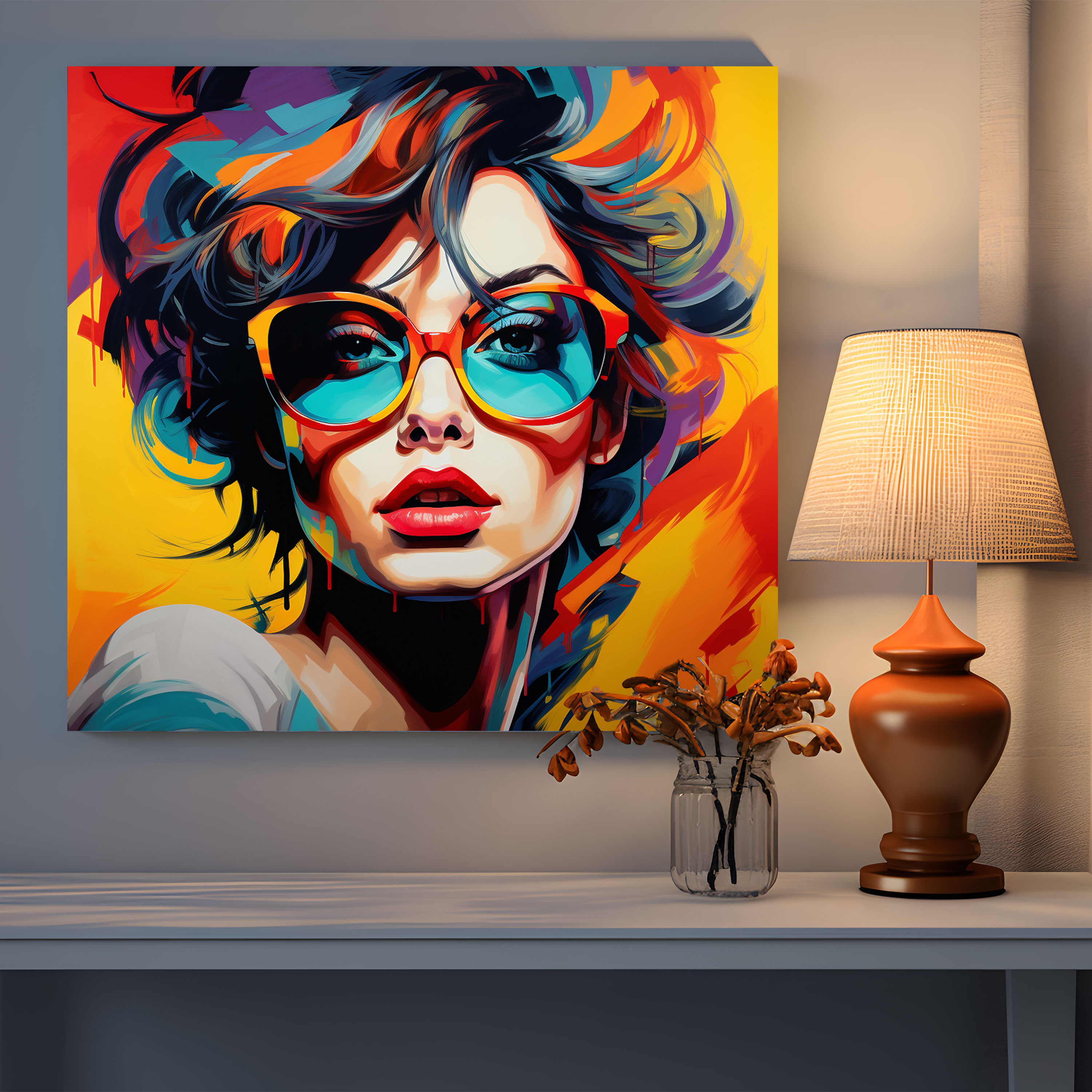 Pop Art Portrait Canvas Print - Portrait, Bold Colors, Canvas Print, Wall Decoration