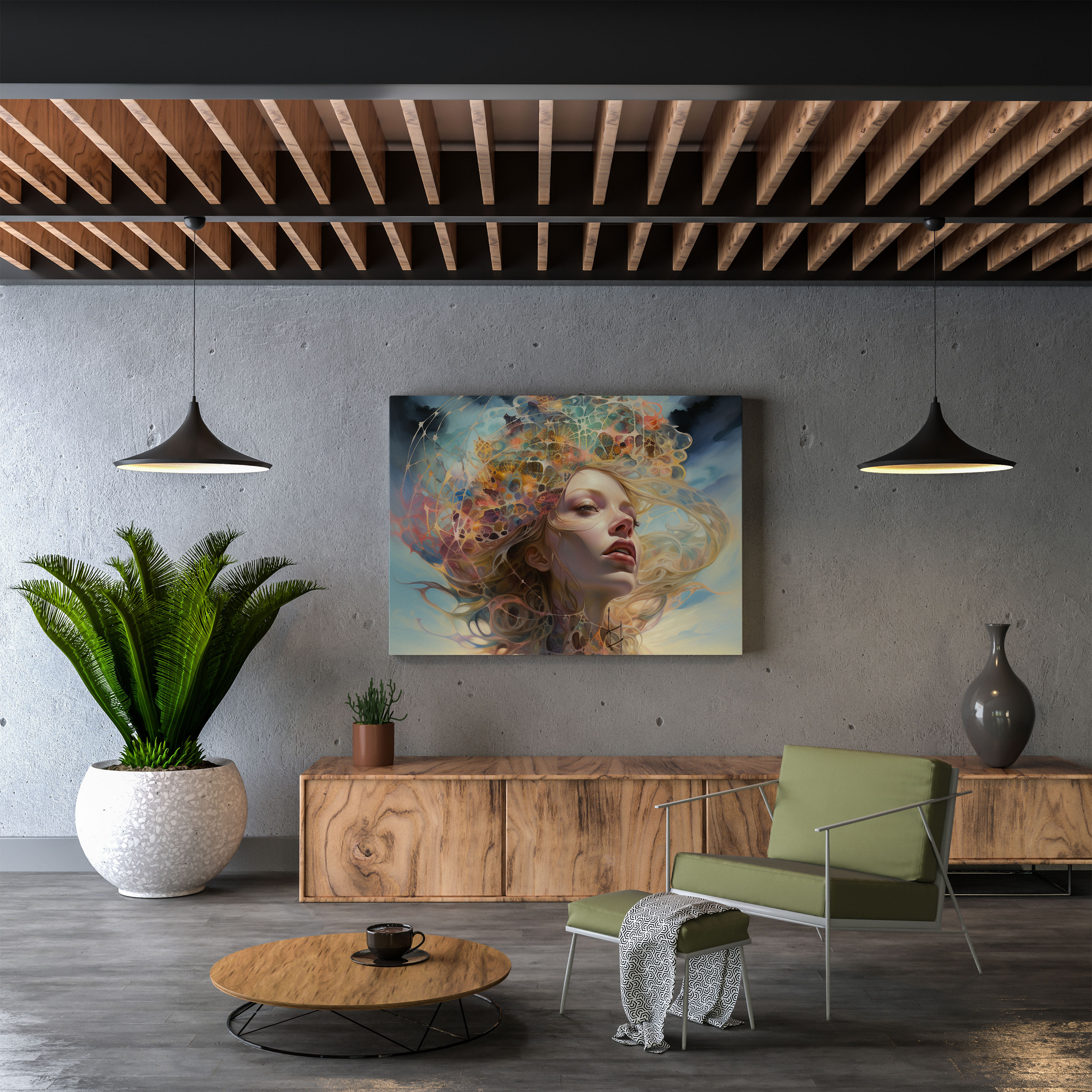 Surreal Portrait Canvas Print - Portrait, Thought-Provoking, Wall Art, Captivating