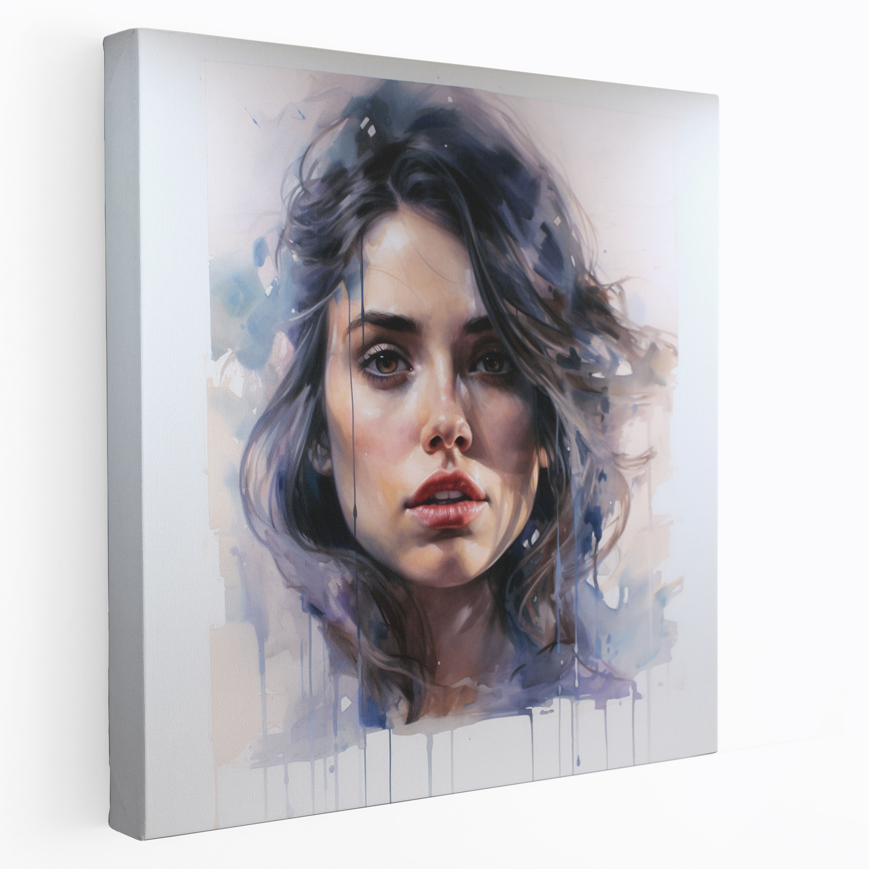 Watercolor Portrait Wall Art - Portrait, Portrait, Canvas Wall Art, Painting