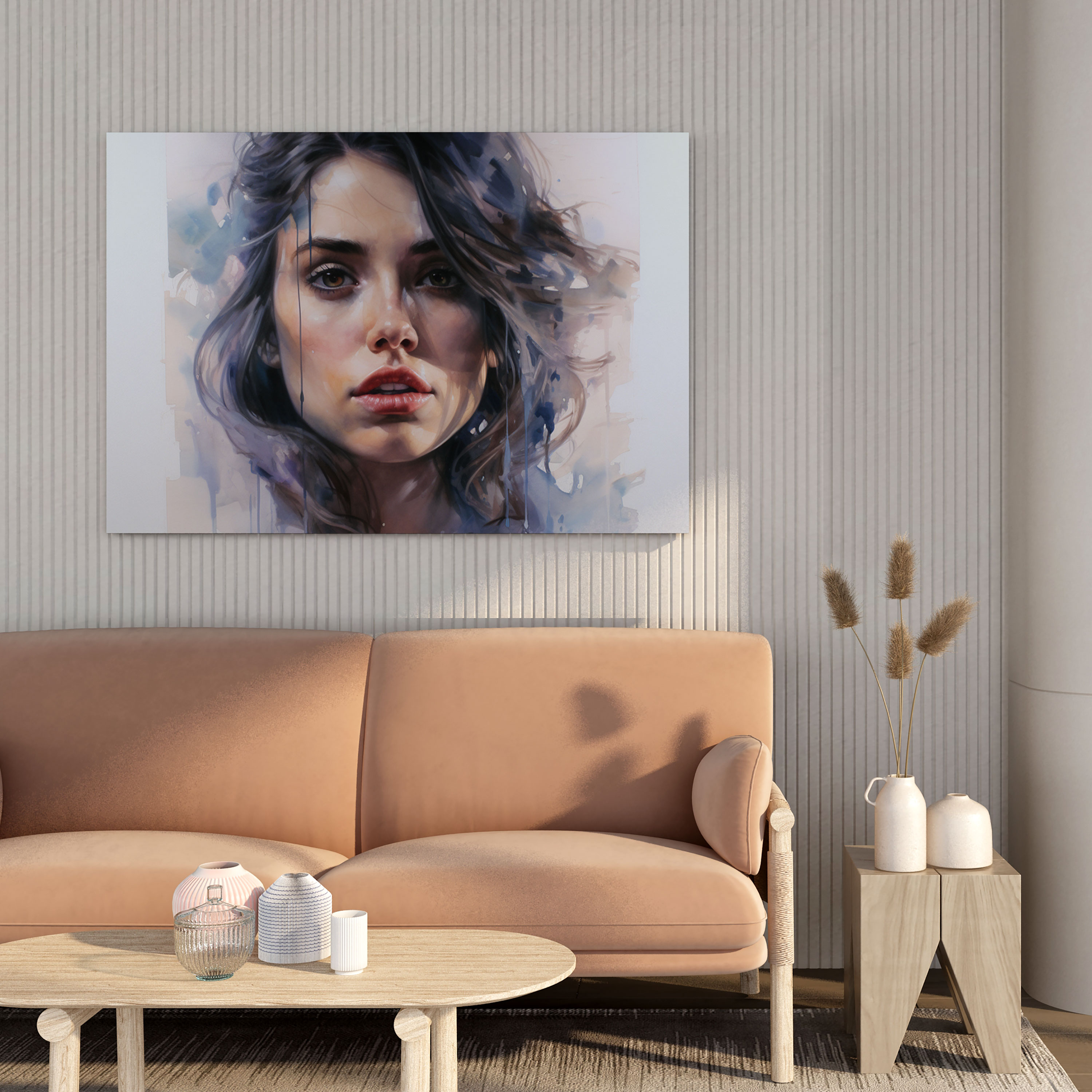 Watercolor Portrait Wall Art - Portrait, Portrait, Canvas Wall Art, Painting