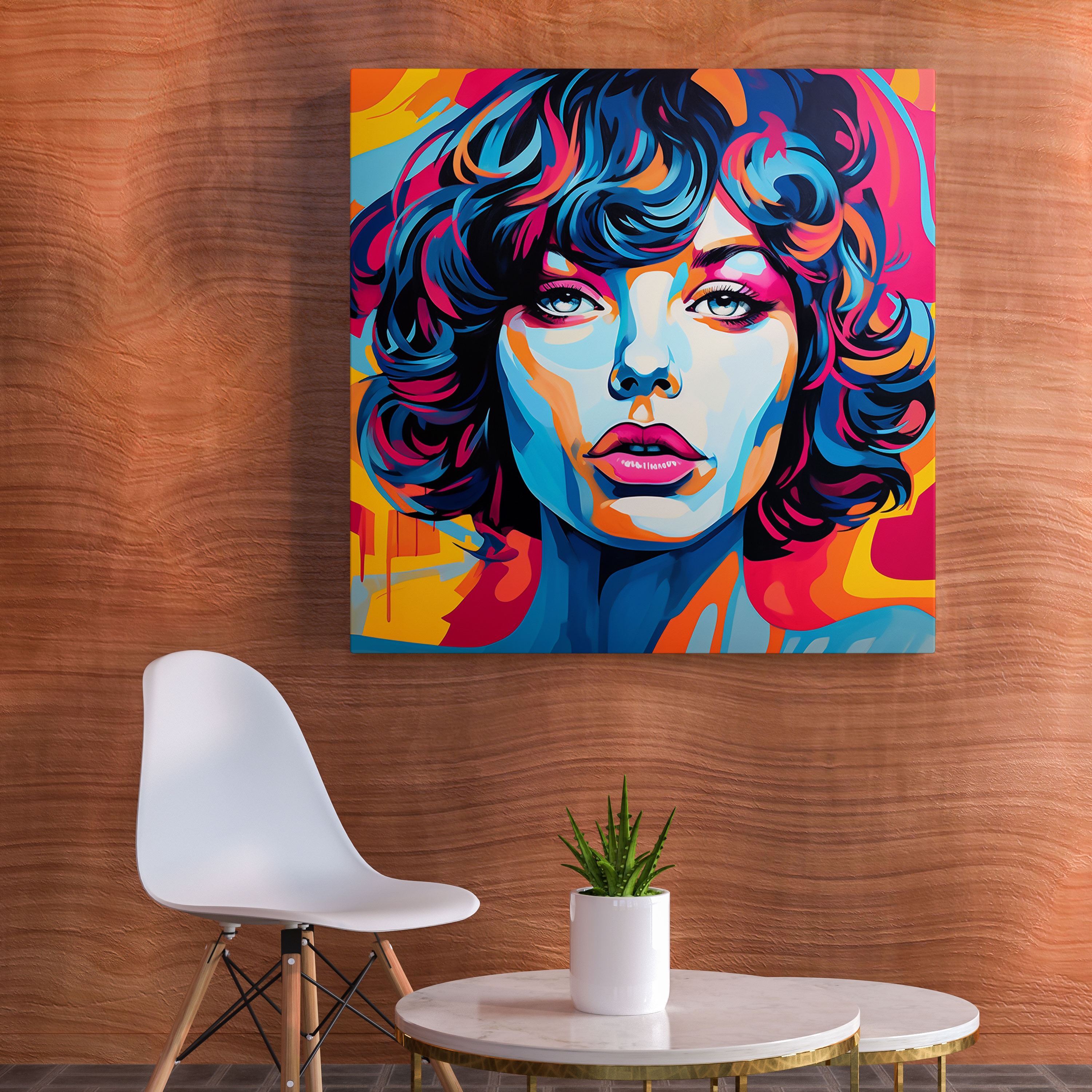 Pop Art Portre Duvar Sanatı - Portre Kanvas Tablo Sanatı Modern Dokunuş