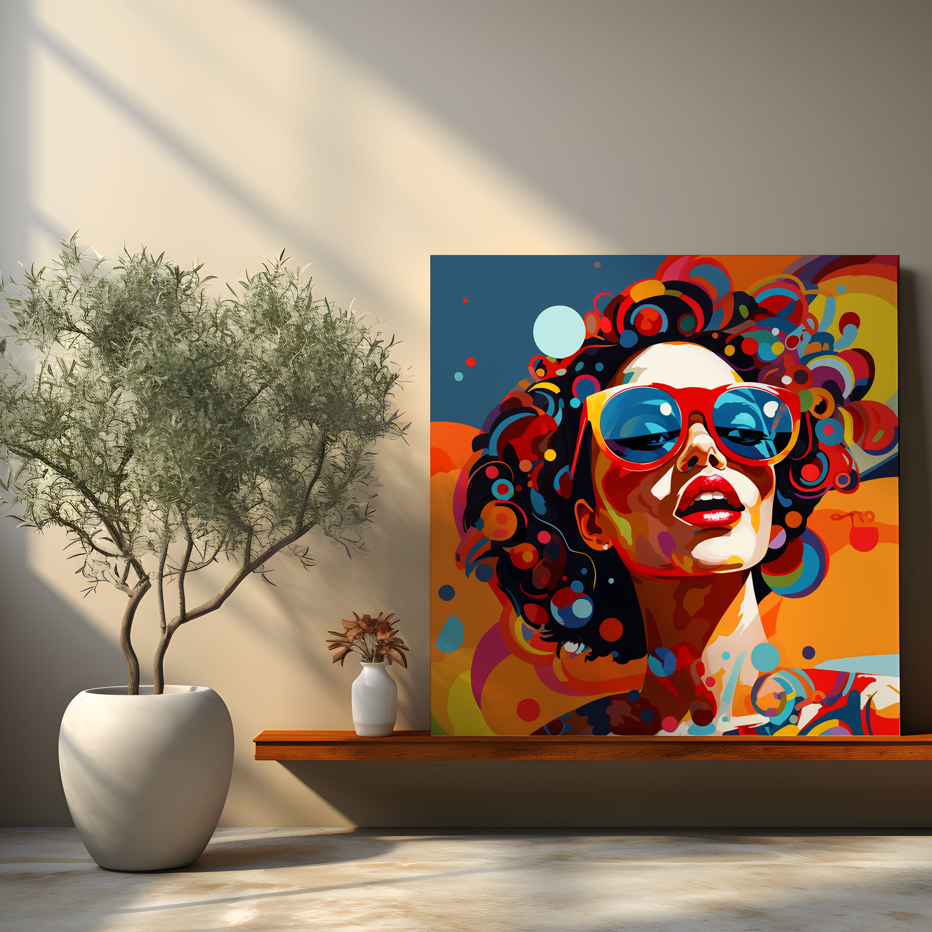 Portrait Wall Art - Pop Art Illustration - Portrait, Bold Colors, Illustration, Canvas