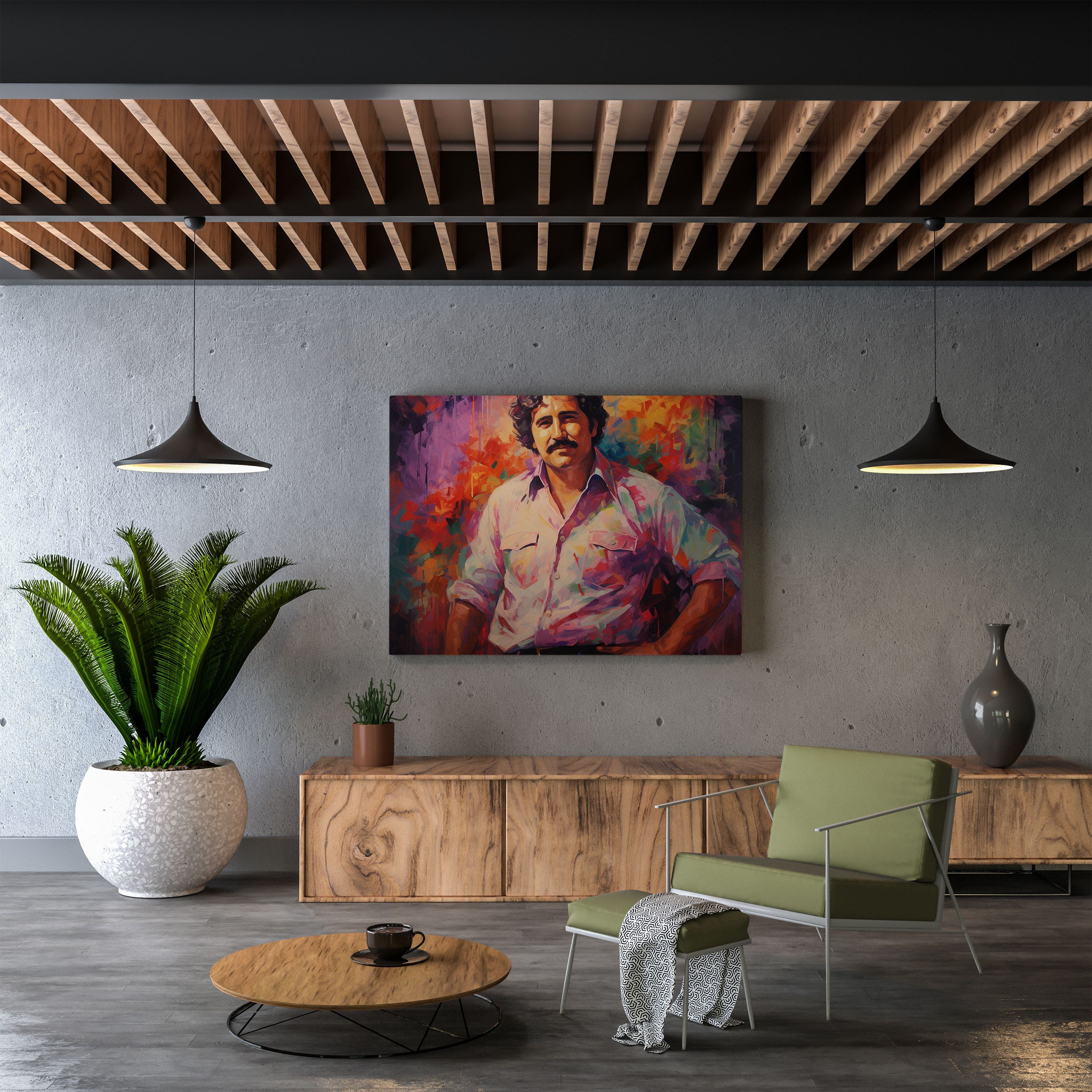 Pablo Escobar Tablo Sanatı - Duygu Kanvas Tablo Merak
