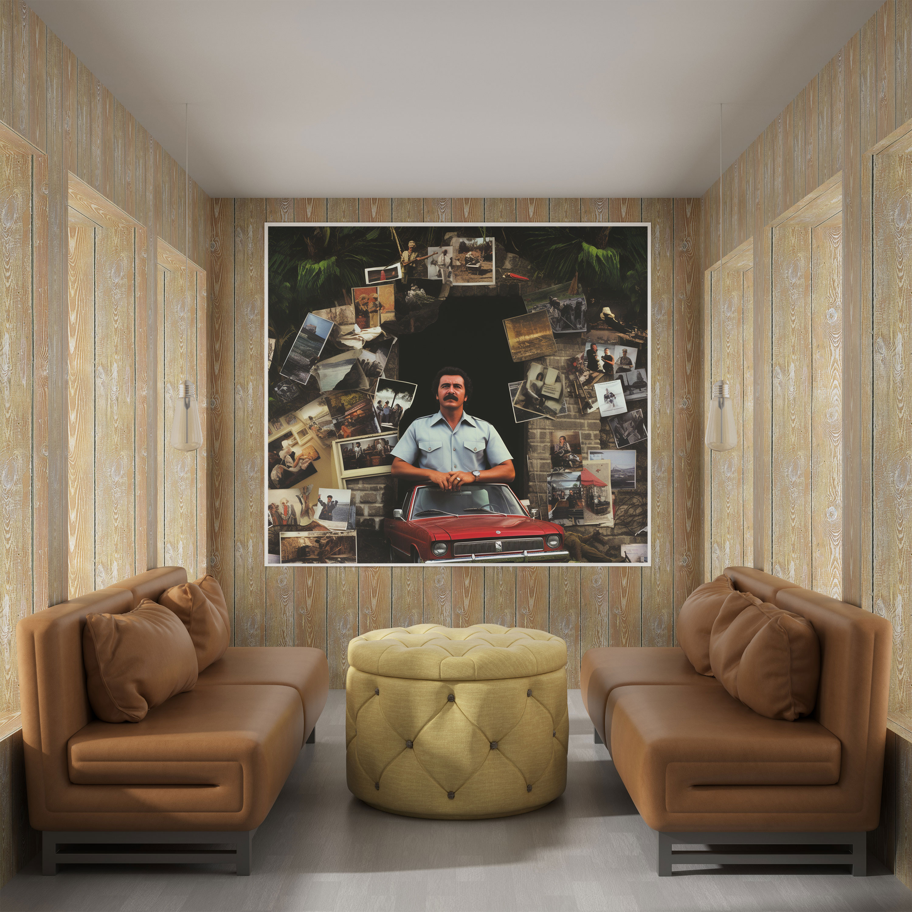 Pablo Escobar Duvar Sanatı - Miras ve Dekorasyon için Pablo Escobar Kanvas Tablosu