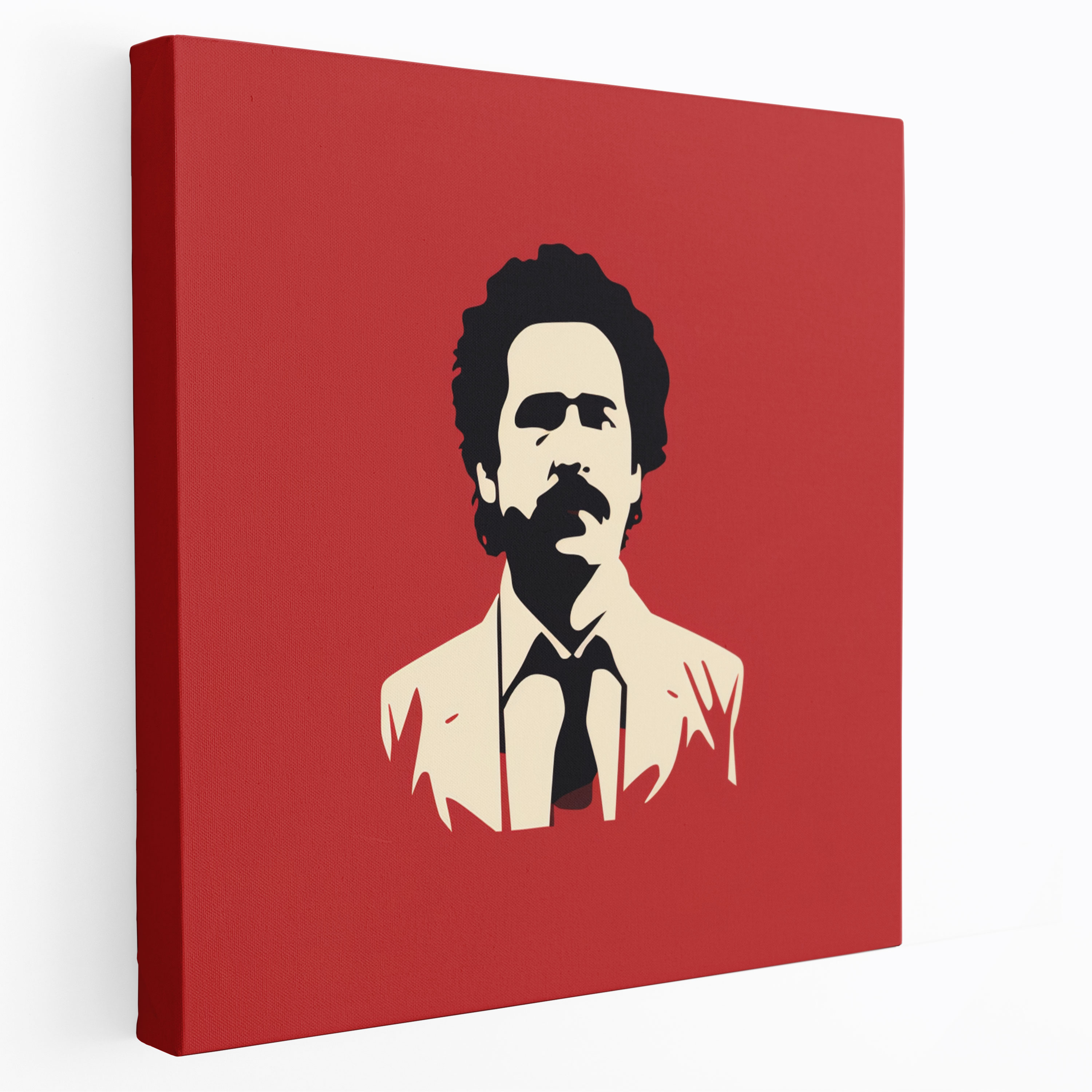 Pablo Escobar Minimalist Canvas Print - Pablo Escobar, Silhouette, Home Decoration, Canvas Wall Art
