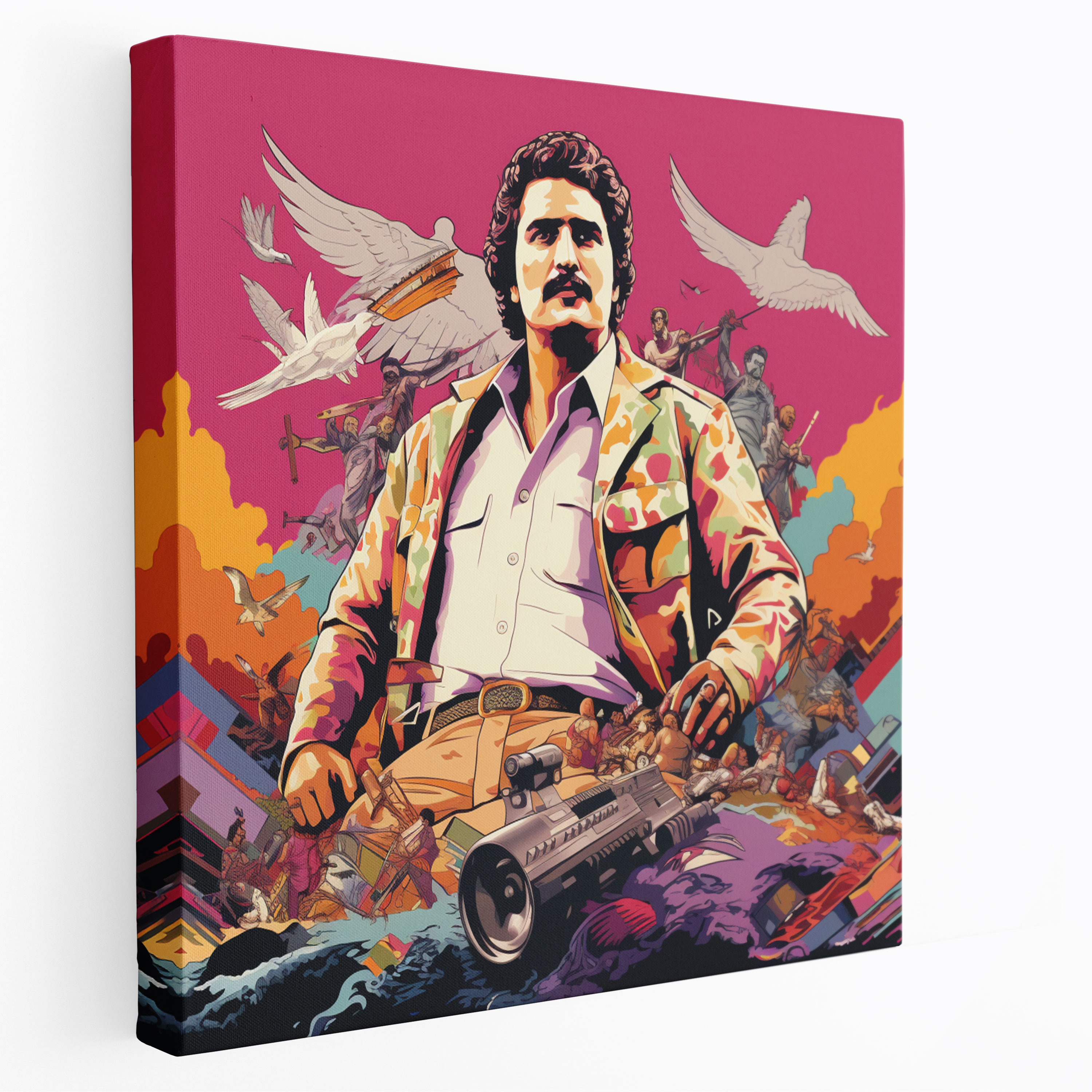 Pablo Escobar Wall Decoration - Pablo Escobar, Home Decoration, Wall Decoration, Canvas Wall Art