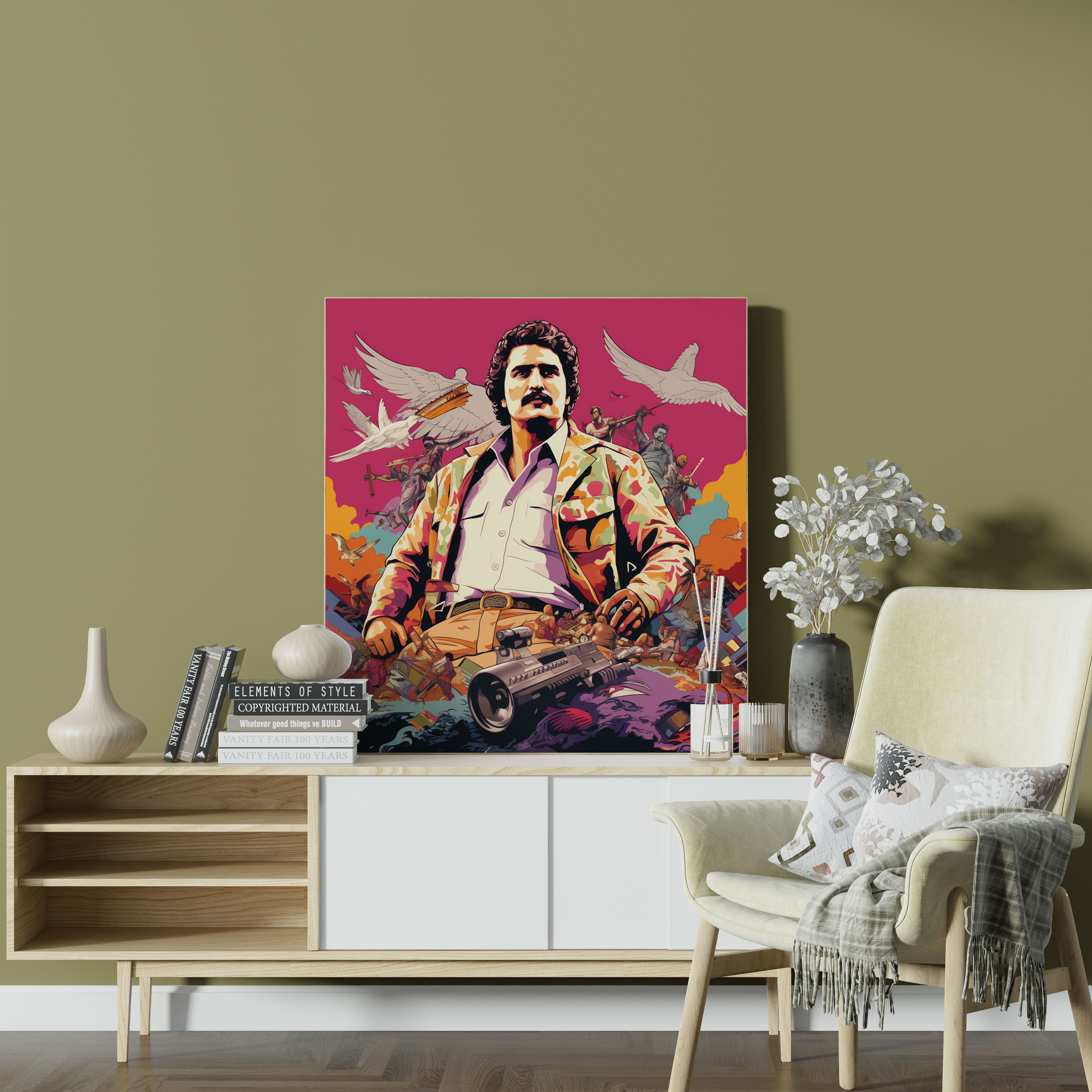 Pablo Escobar Wall Decoration - Pablo Escobar, Home Decoration, Wall Decoration, Canvas Wall Art