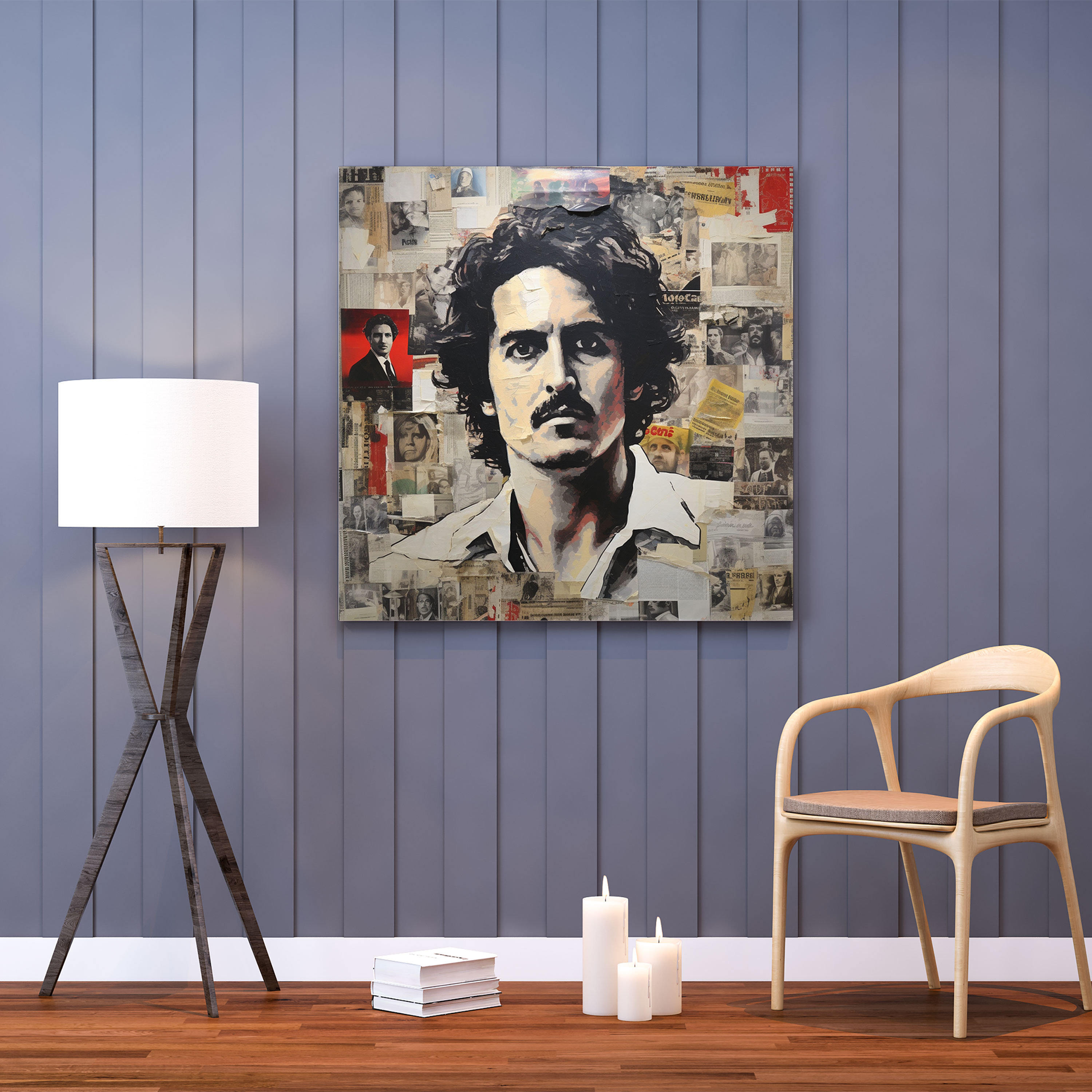 Pablo Escobar Canvas Print - Pablo Escobar, Wall Art, Chronicling, Newspaper Clippings