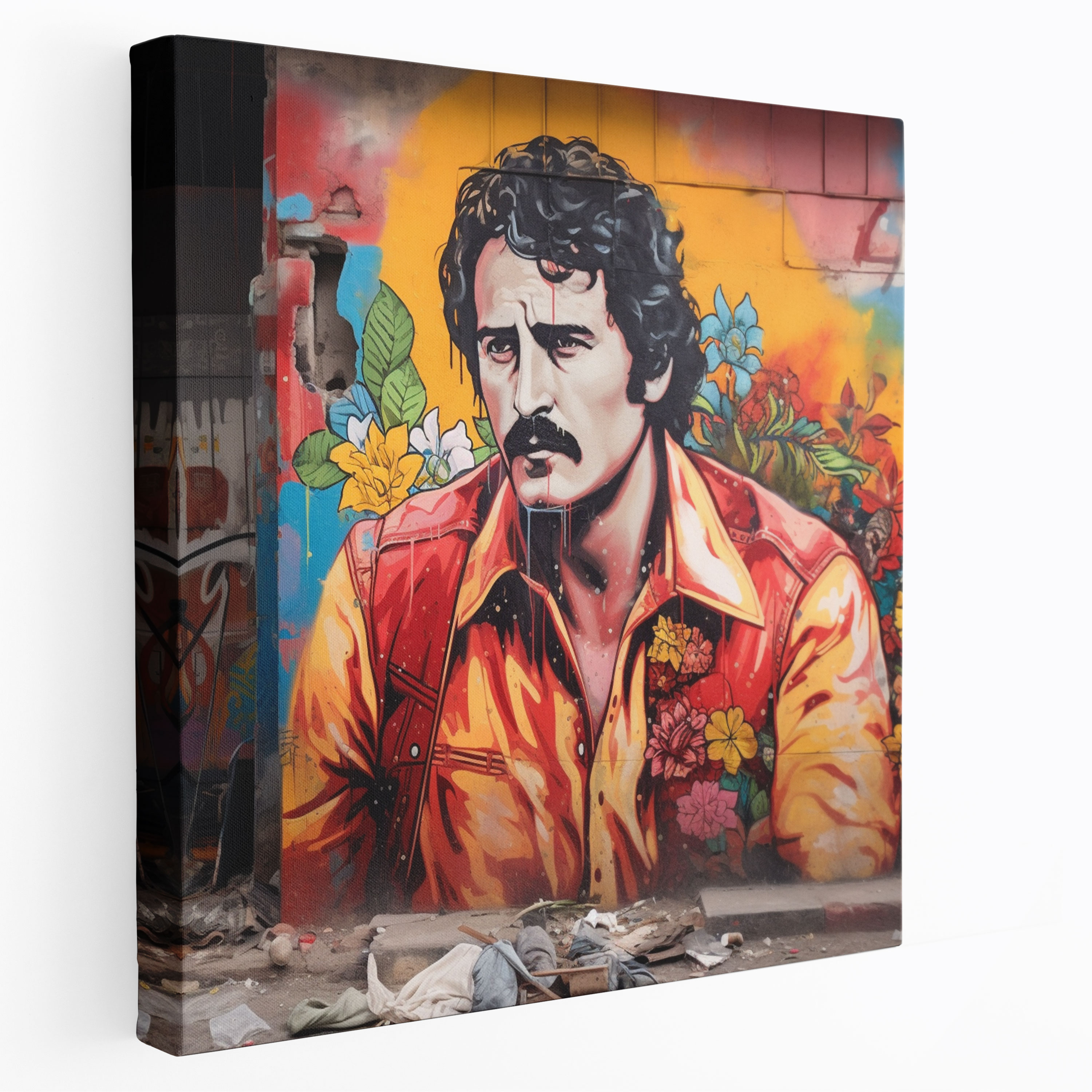Pablo Escobar Wall Decoration - Pablo Escobar, Canvas Print, Urban Graffiti, Wall Art