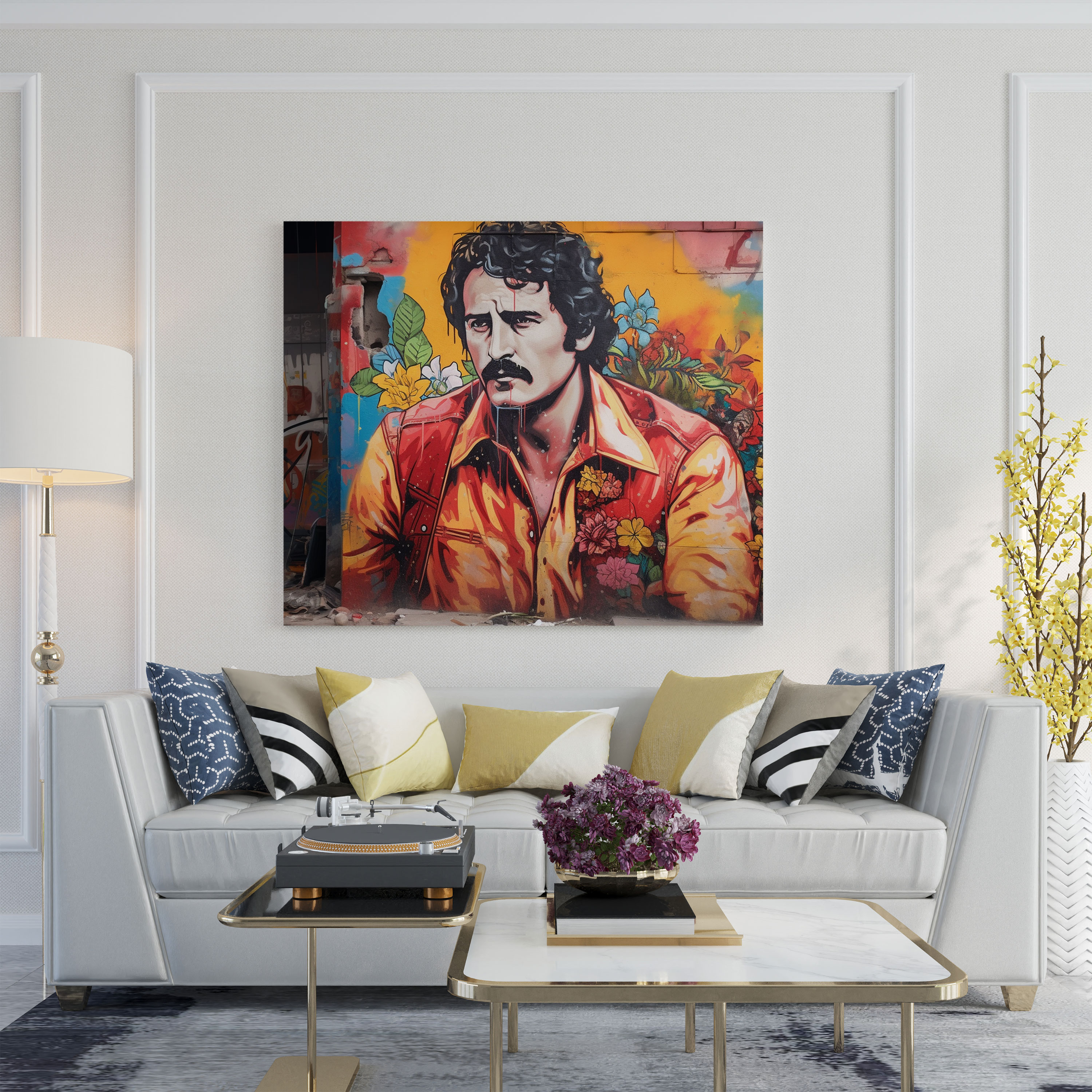Pablo Escobar Wall Decoration - Pablo Escobar, Canvas Print, Urban Graffiti, Wall Art