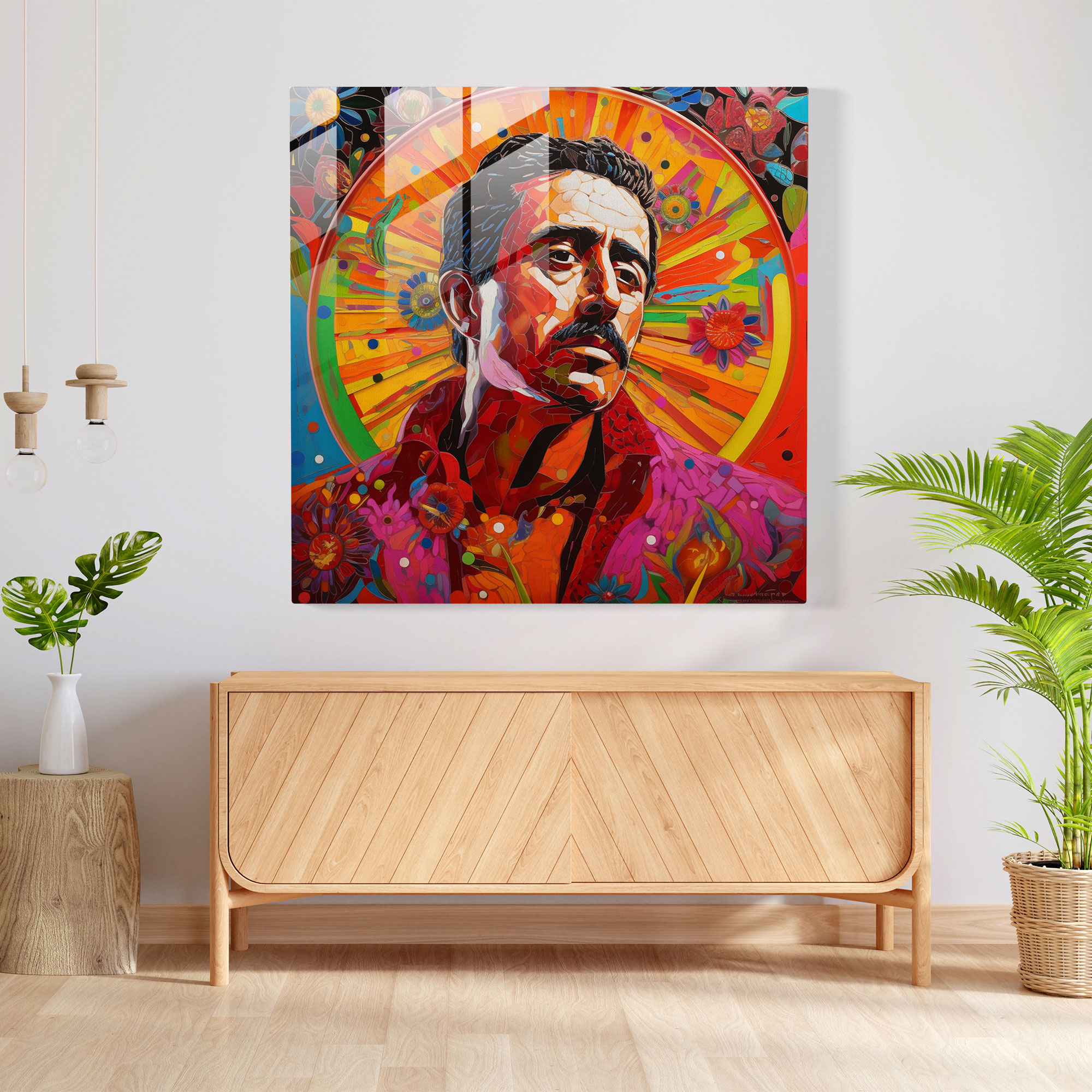 Pablo Escobar Inspired Glass Print - Pablo Escobar, Glass Art, Pablo Escobar, Glass Wall Art