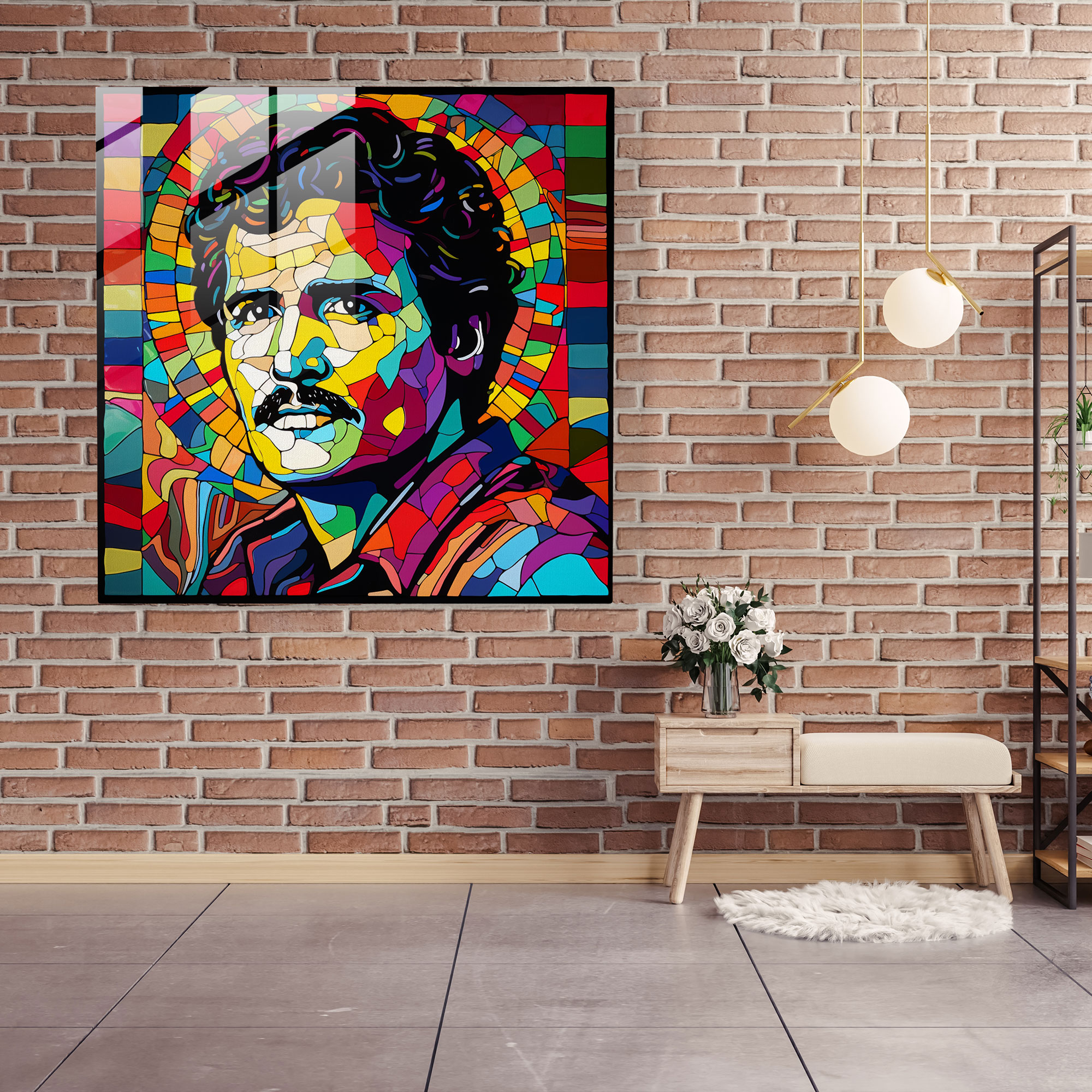 Pop Art Pablo Escobar Glass Print - Pablo Escobar, Modern Art, Glass Wall Art, Glass Print