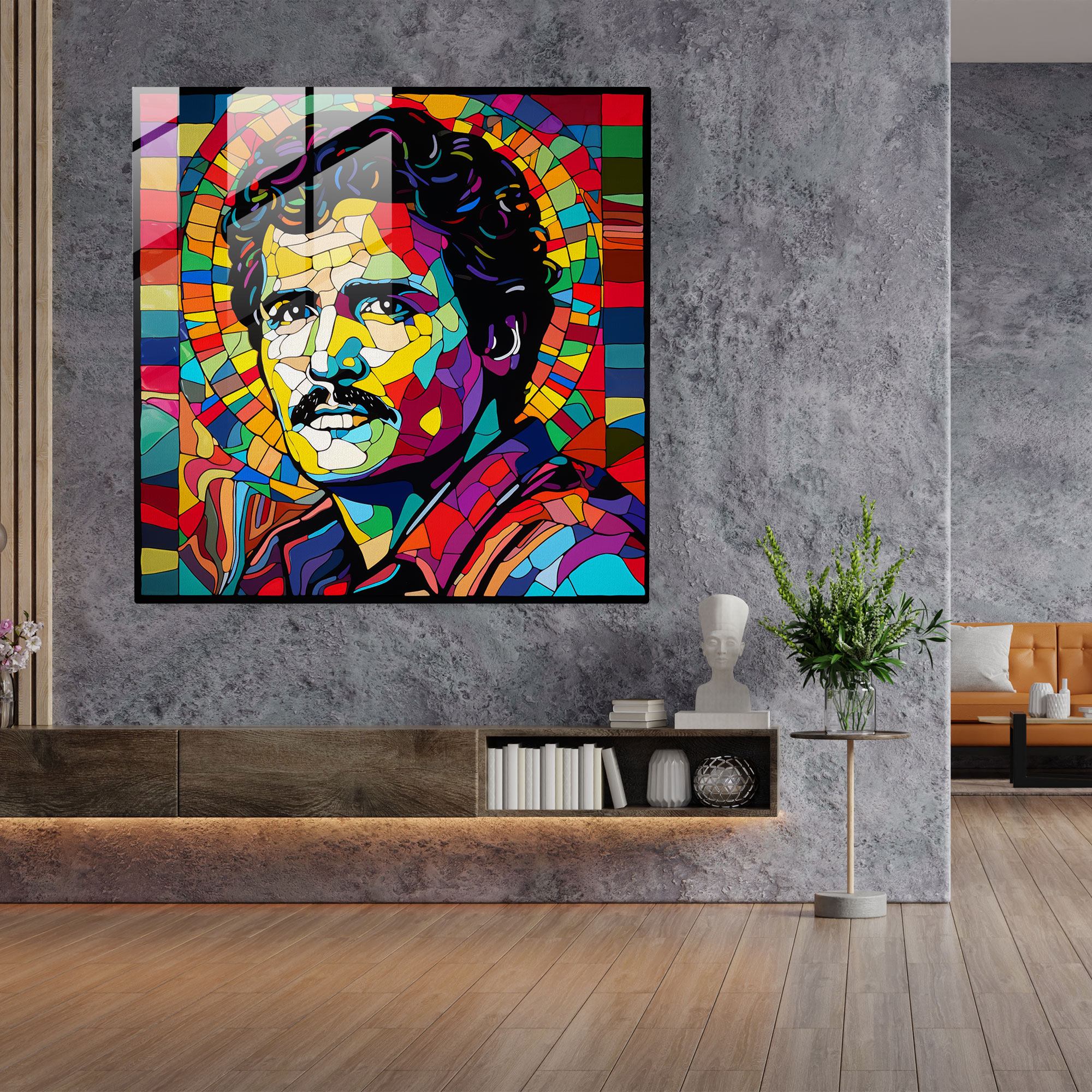 Pop Art Pablo Escobar Glass Print - Pablo Escobar, Modern Art, Glass Wall Art, Glass Print