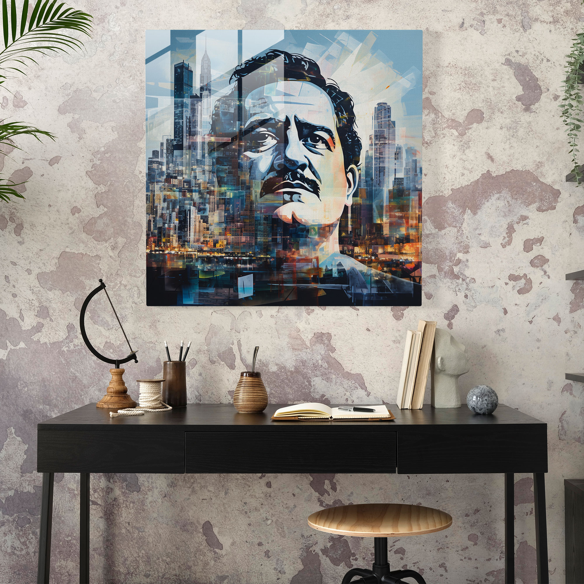 Pablo Escobar Cam Tablo - Ev Dekorasyonu Modern Sanat