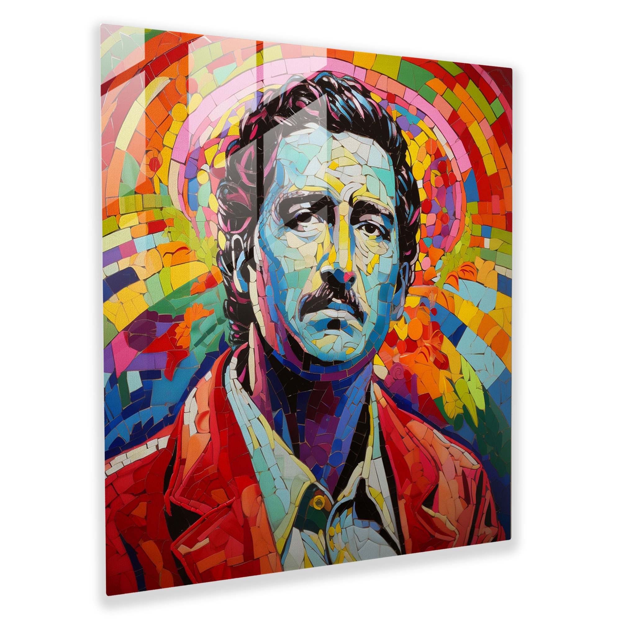 Pablo Escobar Glass Print - Pablo Escobar, Modern Art, Glass Art, Home Decoration