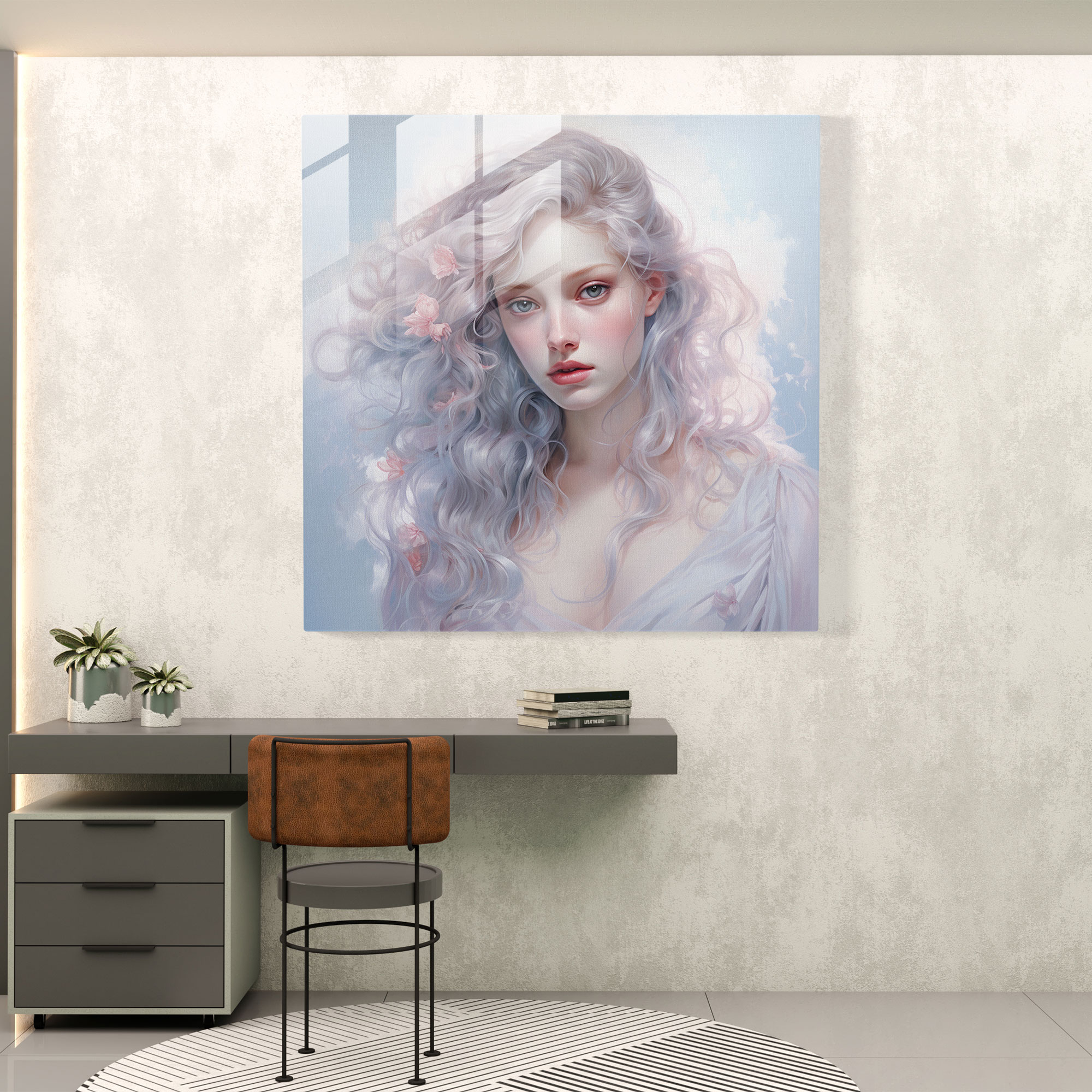Tranquil Beauty Glass Wall Art - Pastel, Beauty, Tranquility, Soft Gaze