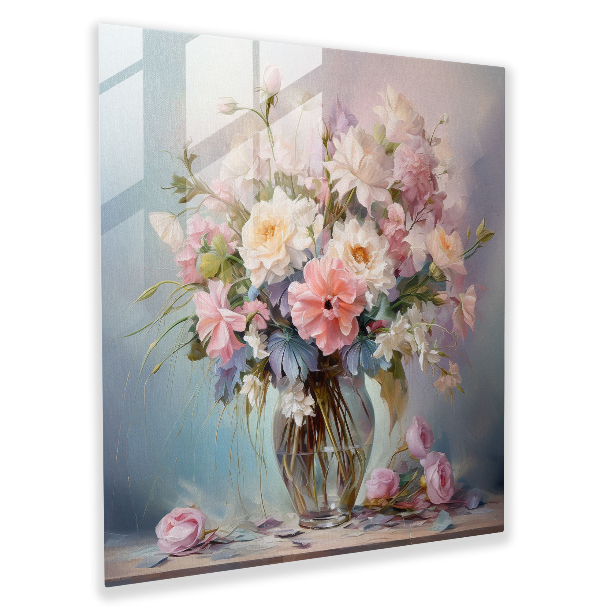 Pastel Dreams Glass Print - Pastel, Serenity, Tranquil, Modern Art