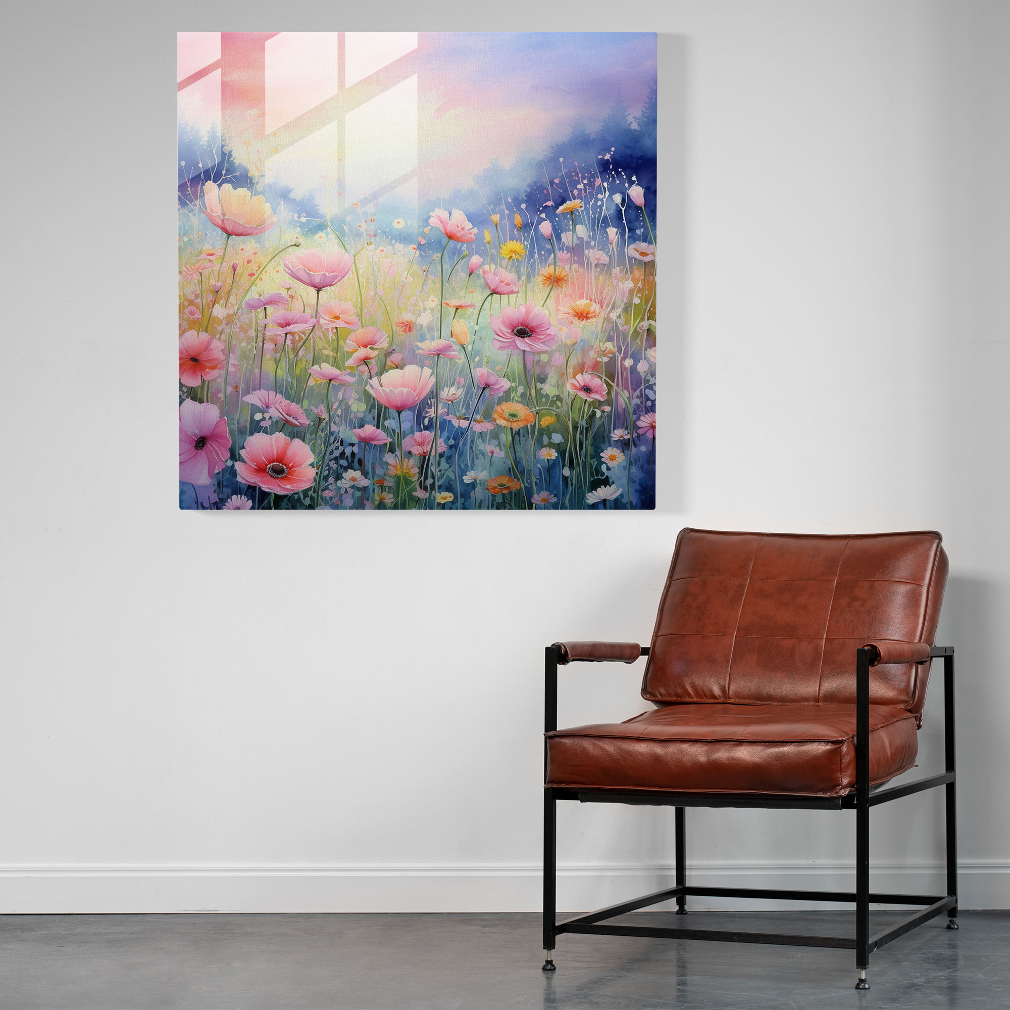 Pastel Watercolor Glass Print - Pastel, Pastel, Glass Art, Wall Decoration