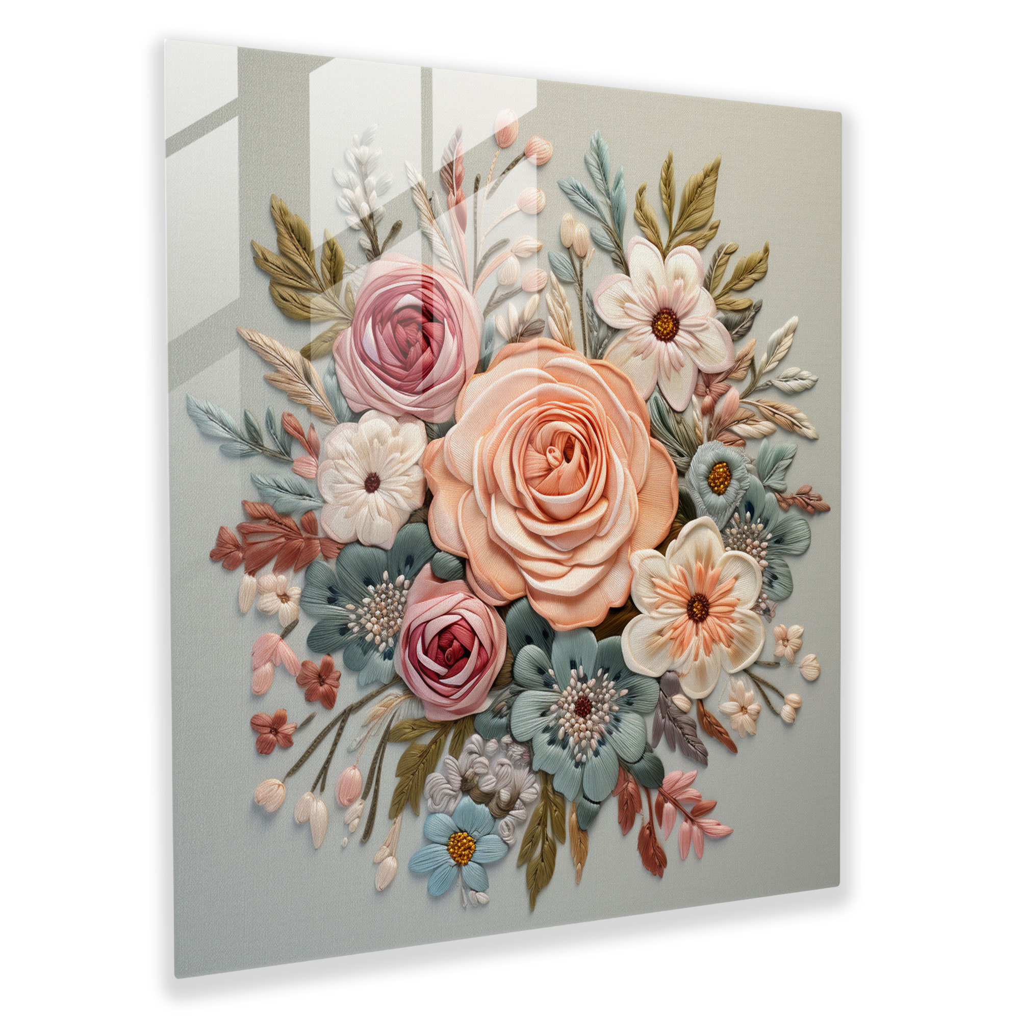 Delicate Pastel Glass Art - Pastel, Soft Hues, Timeless Design, Glass Print