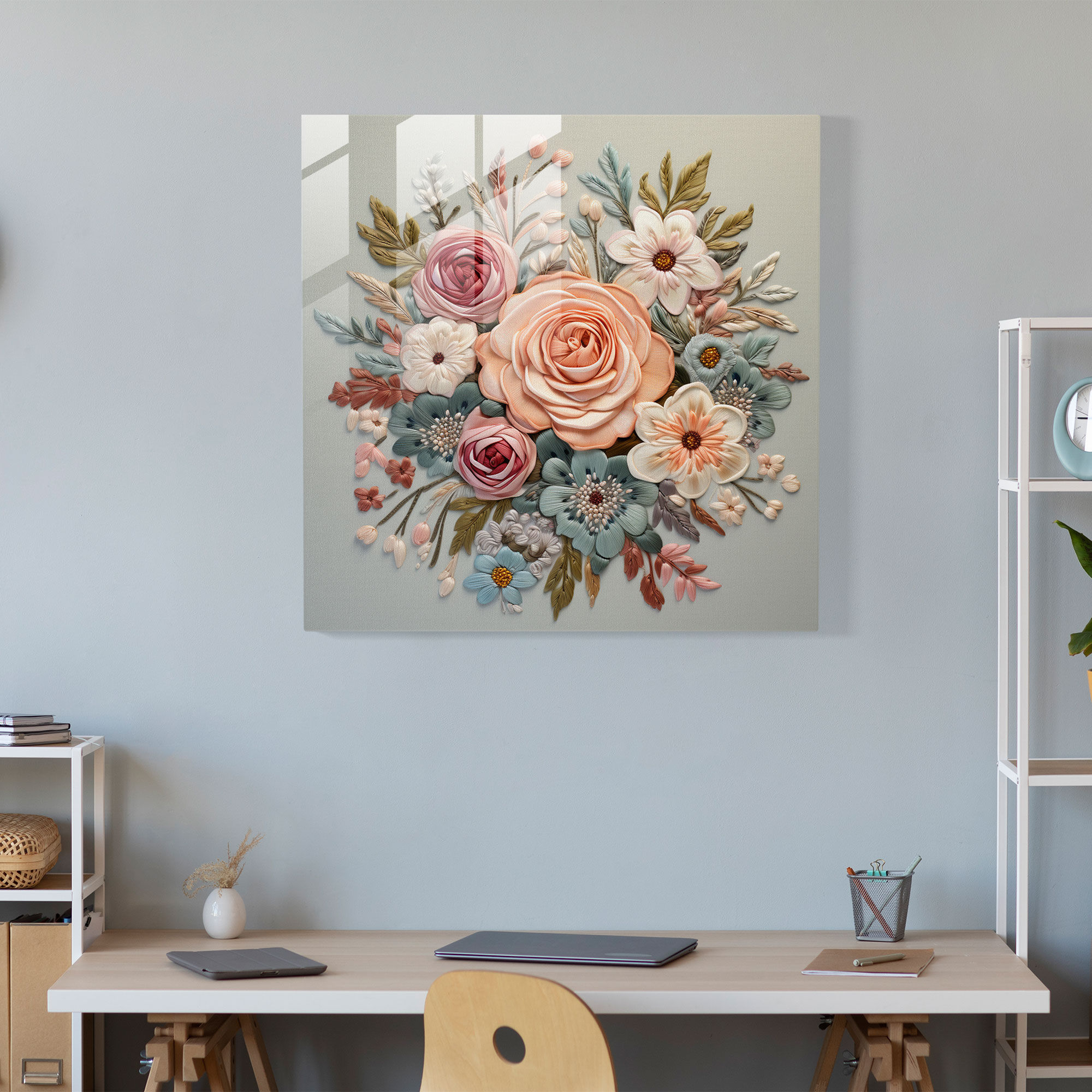 Delicate Pastel Glass Art - Pastel, Soft Hues, Timeless Design, Glass Print