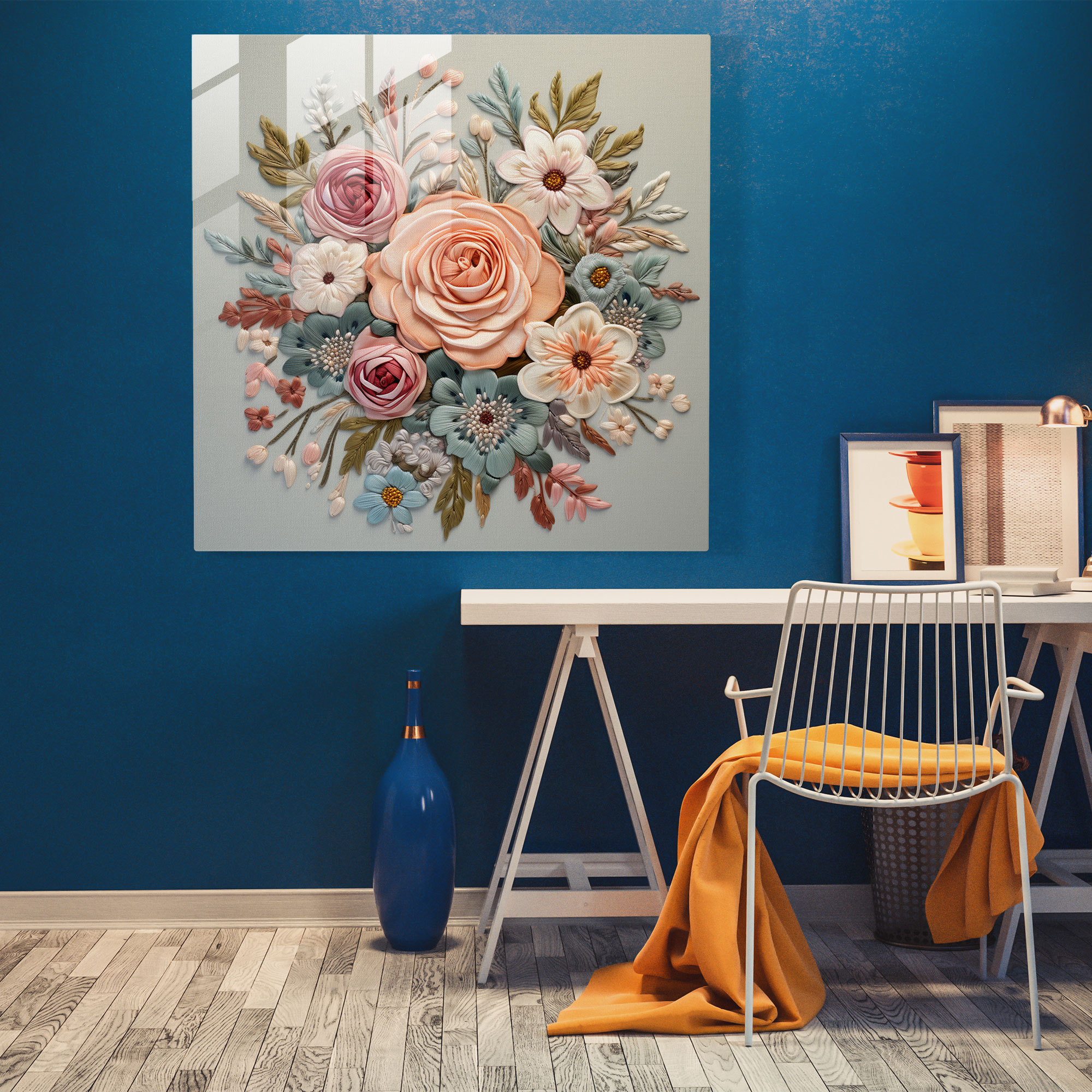 Delicate Pastel Glass Art - Pastel, Soft Hues, Timeless Design, Glass Print