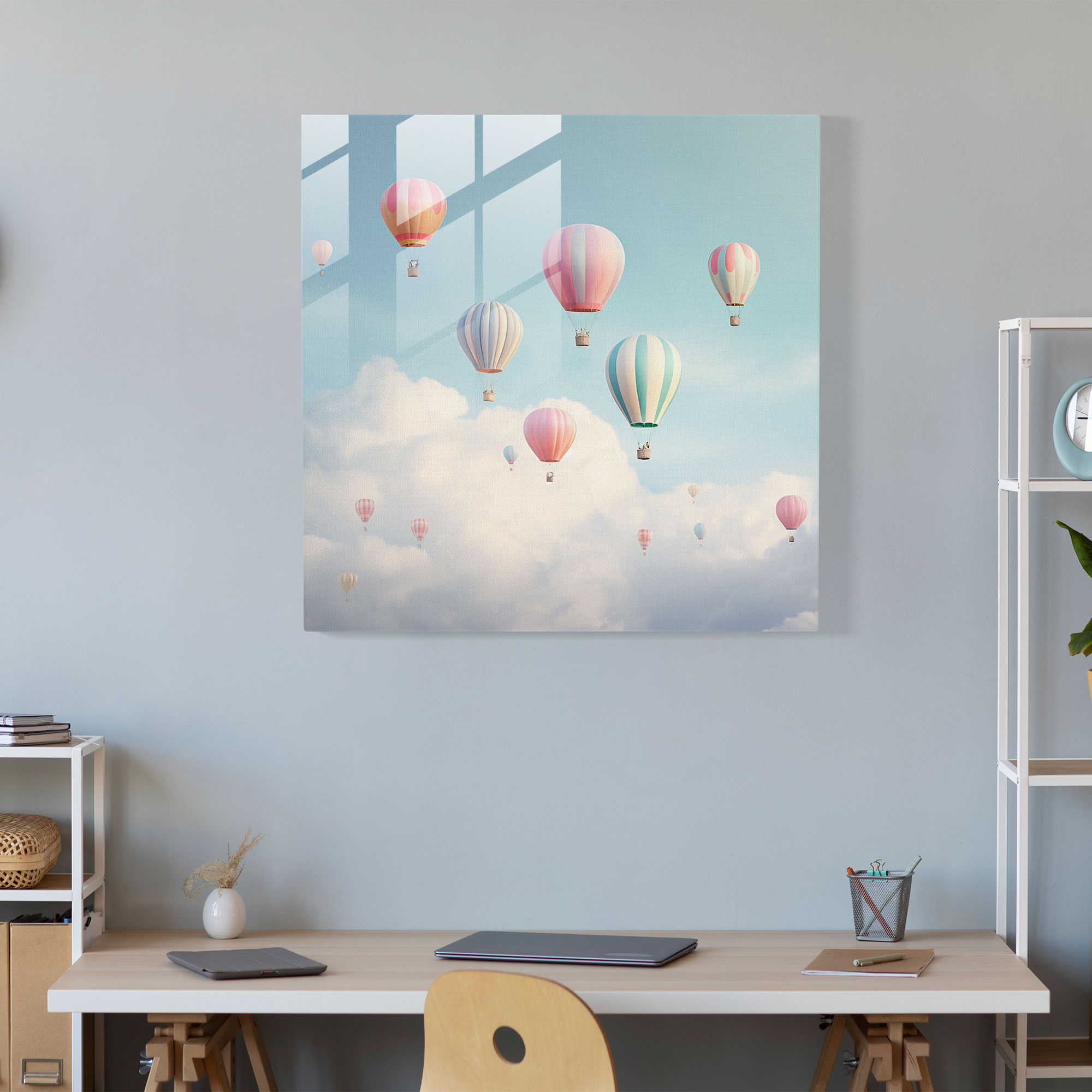 Masalsı Pastel Cam Tablo Sanatı - Cam Tablo Duvar Dekorasyonu Pastel Masalsı Fotoğraf