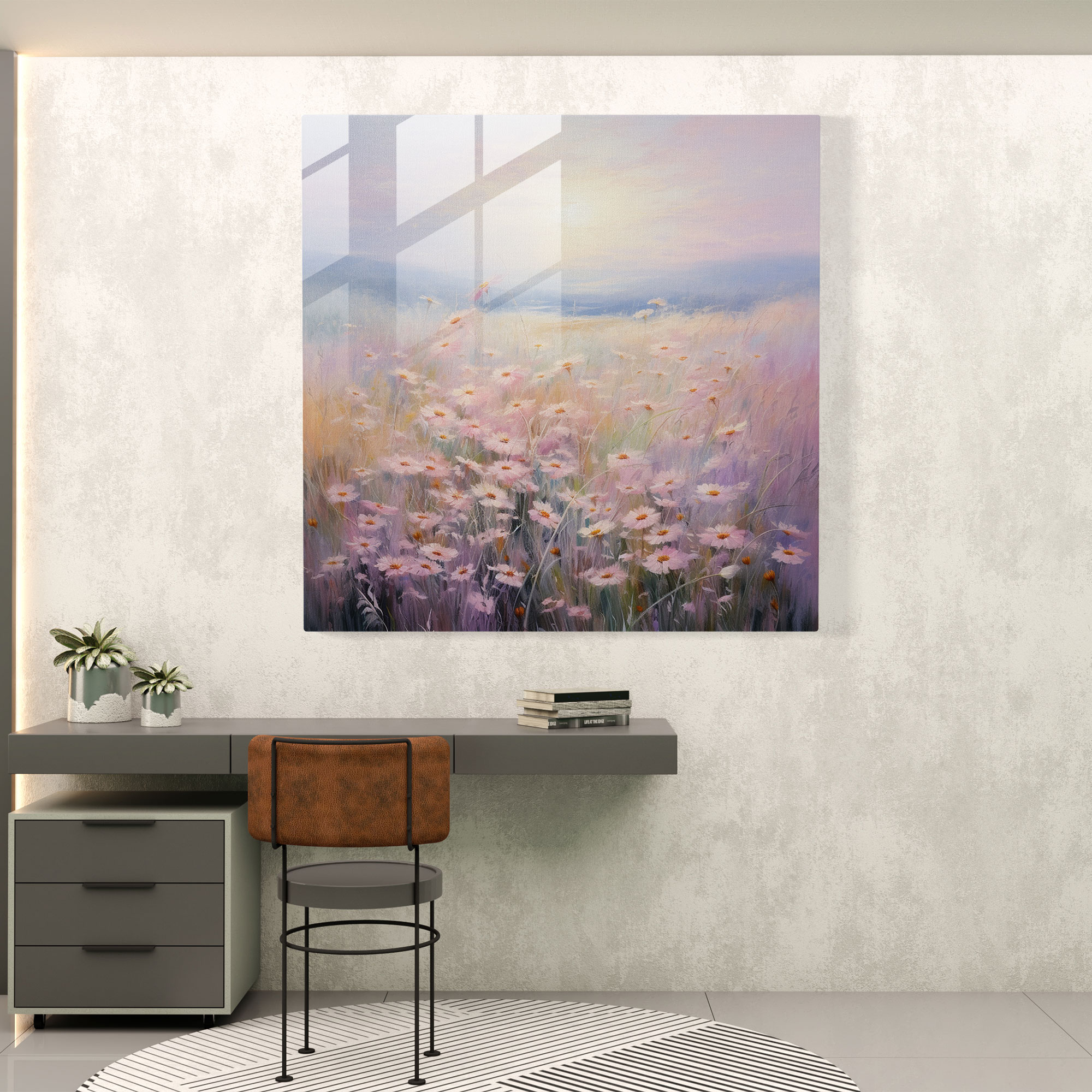 Pastel Dreams Glass Print - Pastel, Nature Lovers, Modern Art, Soft Pastel Painting