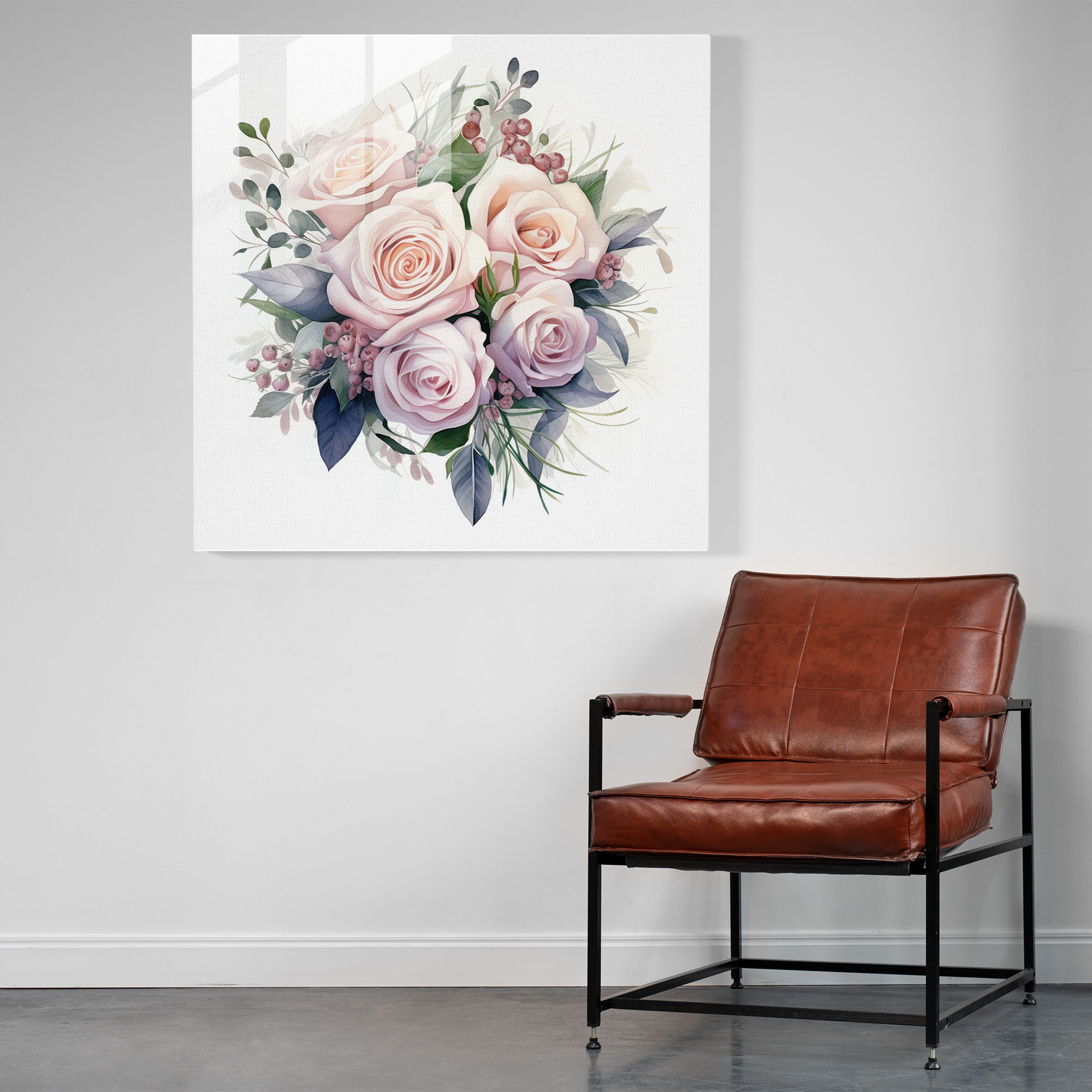 Pastel Roses Glass Print - Pastel, Wall Decoration, Beauty, Feminine