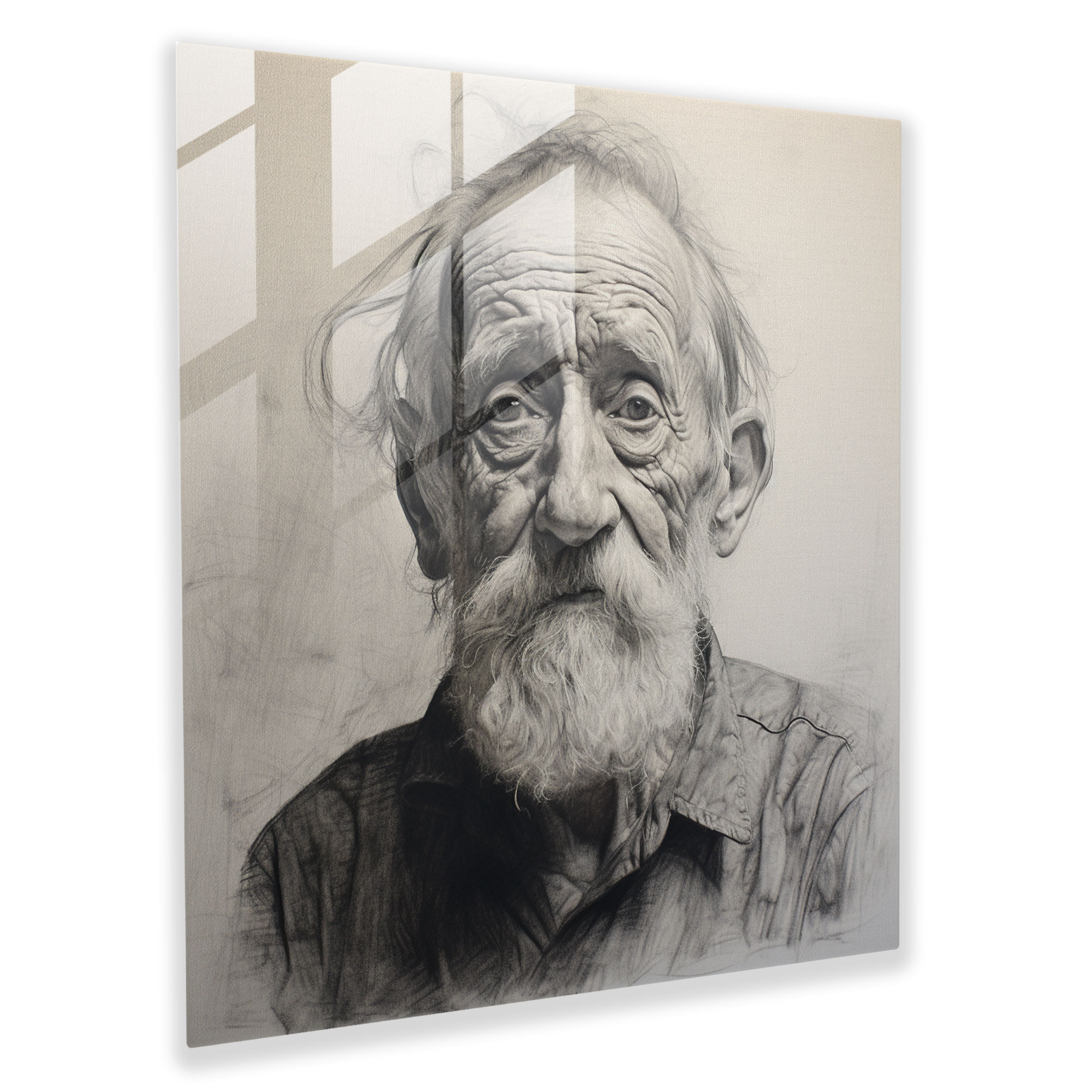 Wise Reflections Glass Print - Portrait, Glass Wall Art, Glass Print, Glass Art